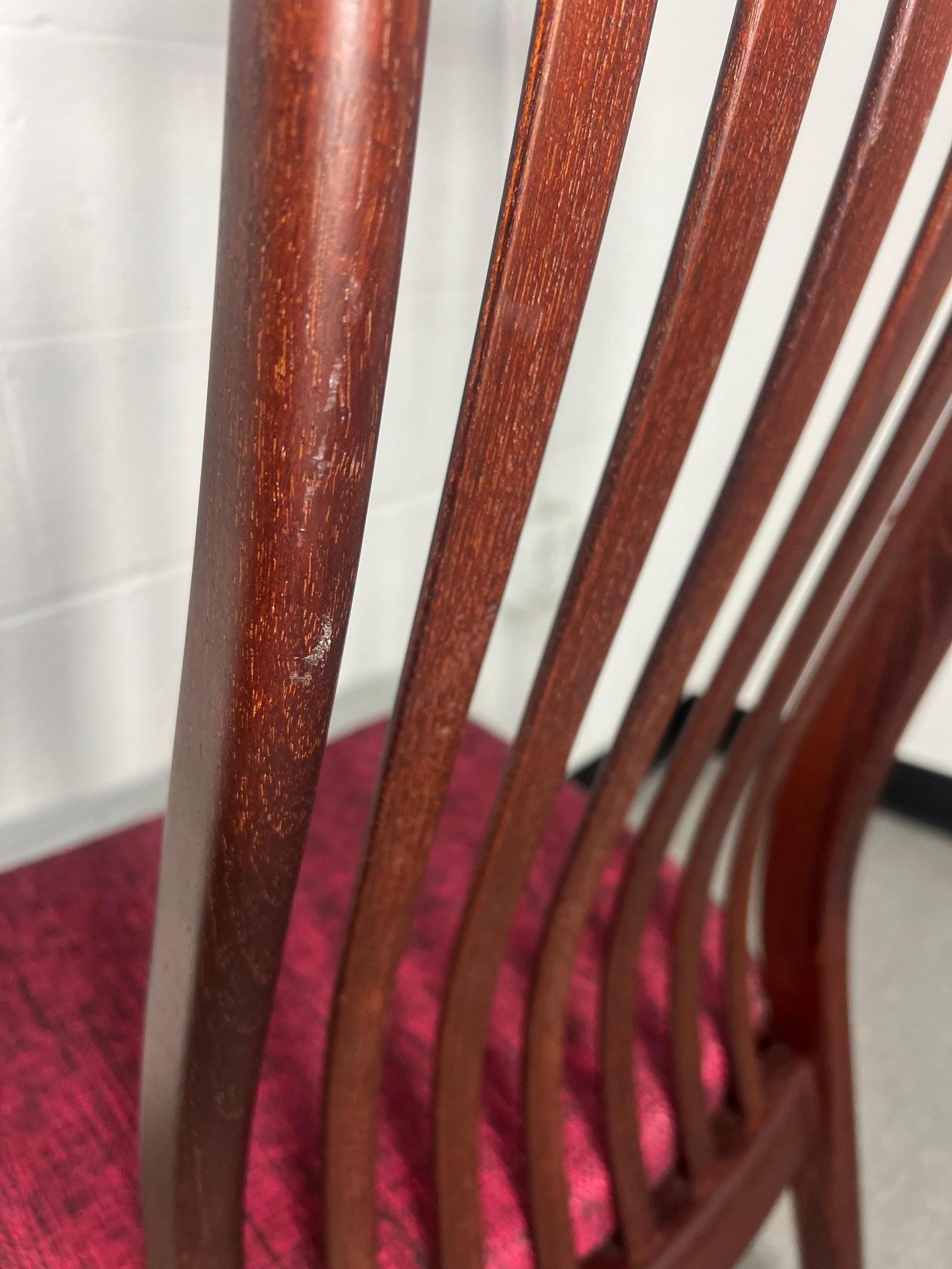 Set Of 8 Mid Century Danish Modern Rosewood Dining Chairs By Schou Andersen For Sale 4