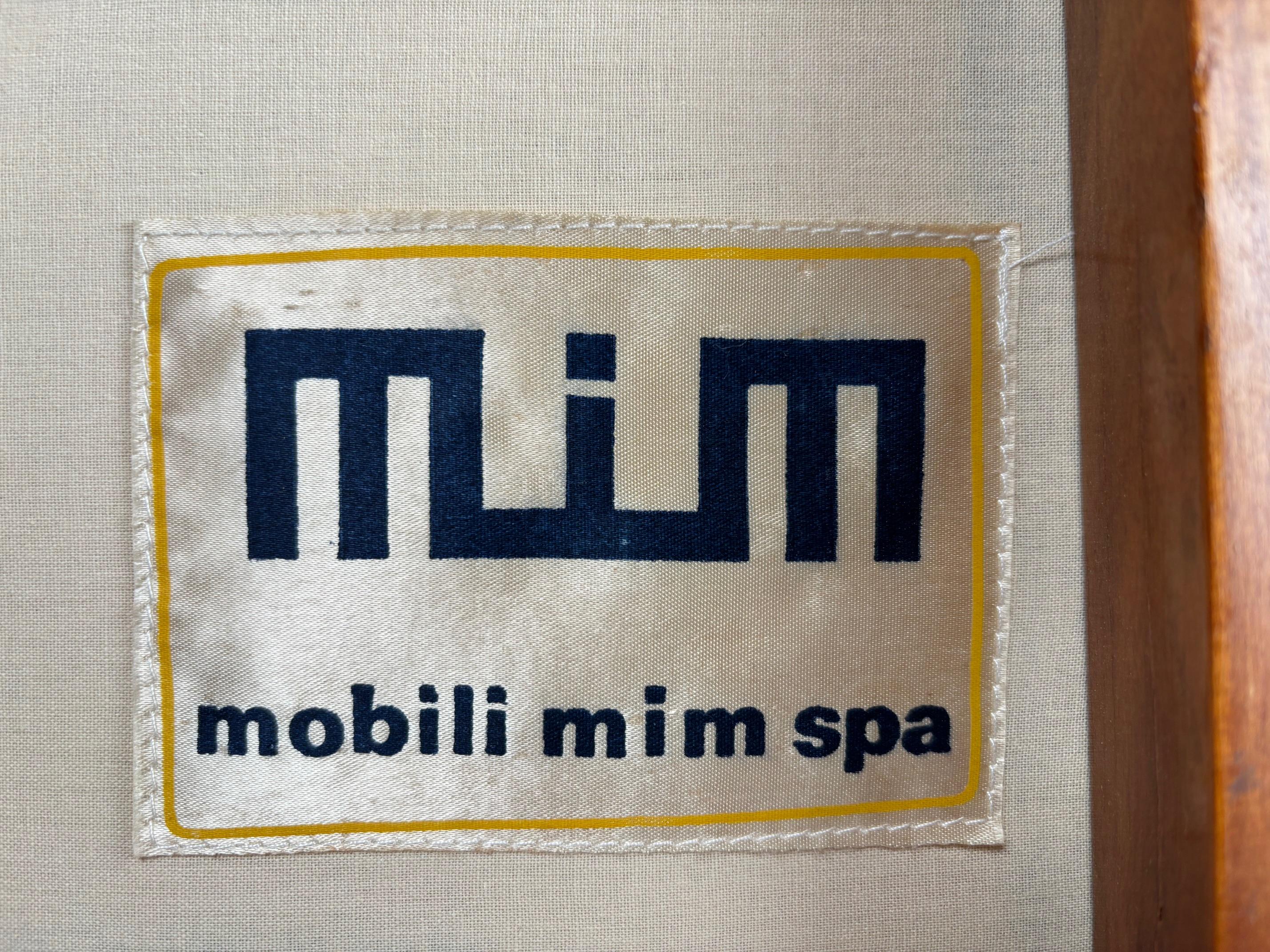 Conjunto de 8 sillas de comedor de Renato Venturi para MIM Roma, Italia, 1961 Tela en venta