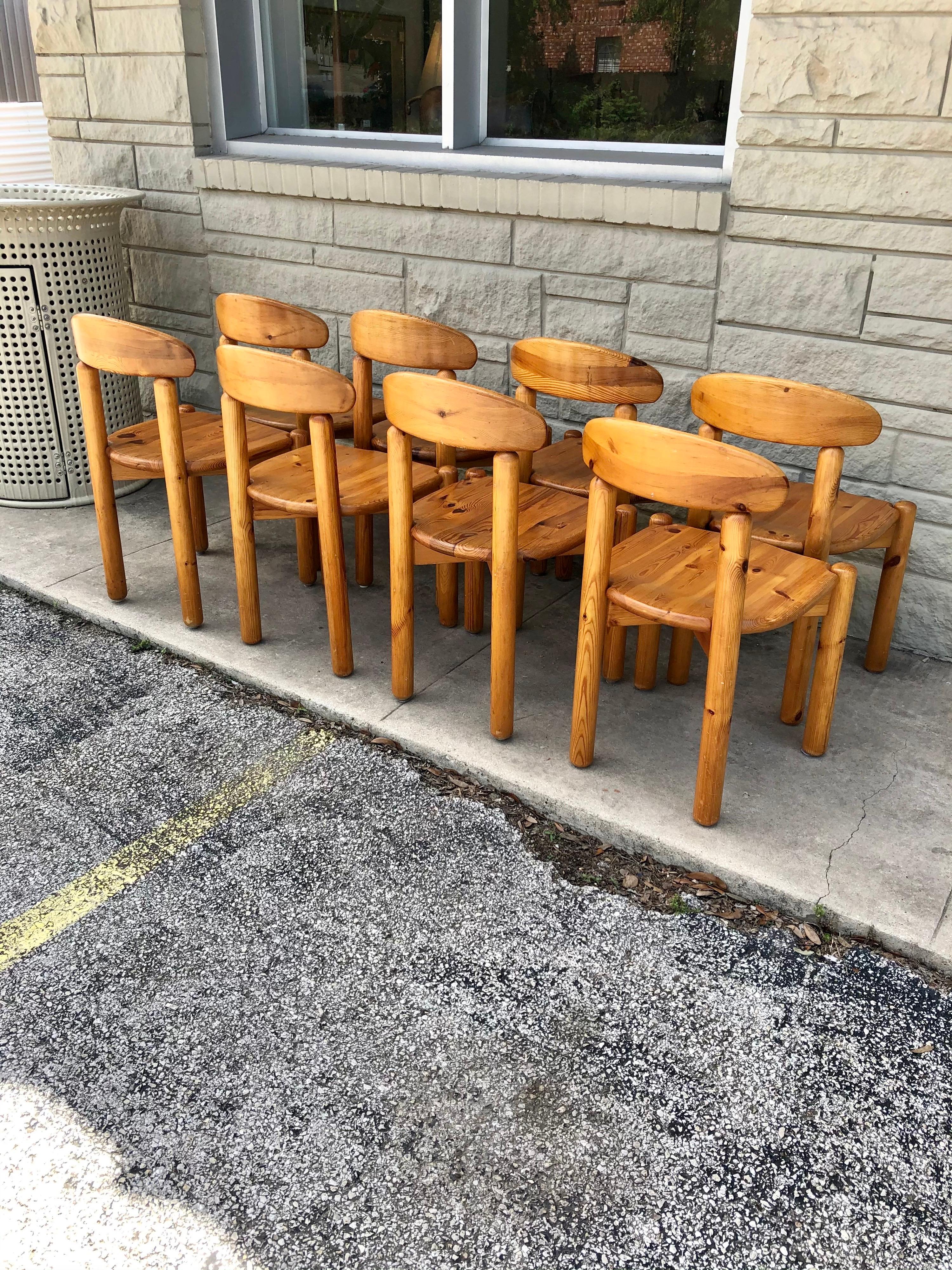 Set of 8 Mid-Century Dining Chairs Designed by Rainer Daumiller 10