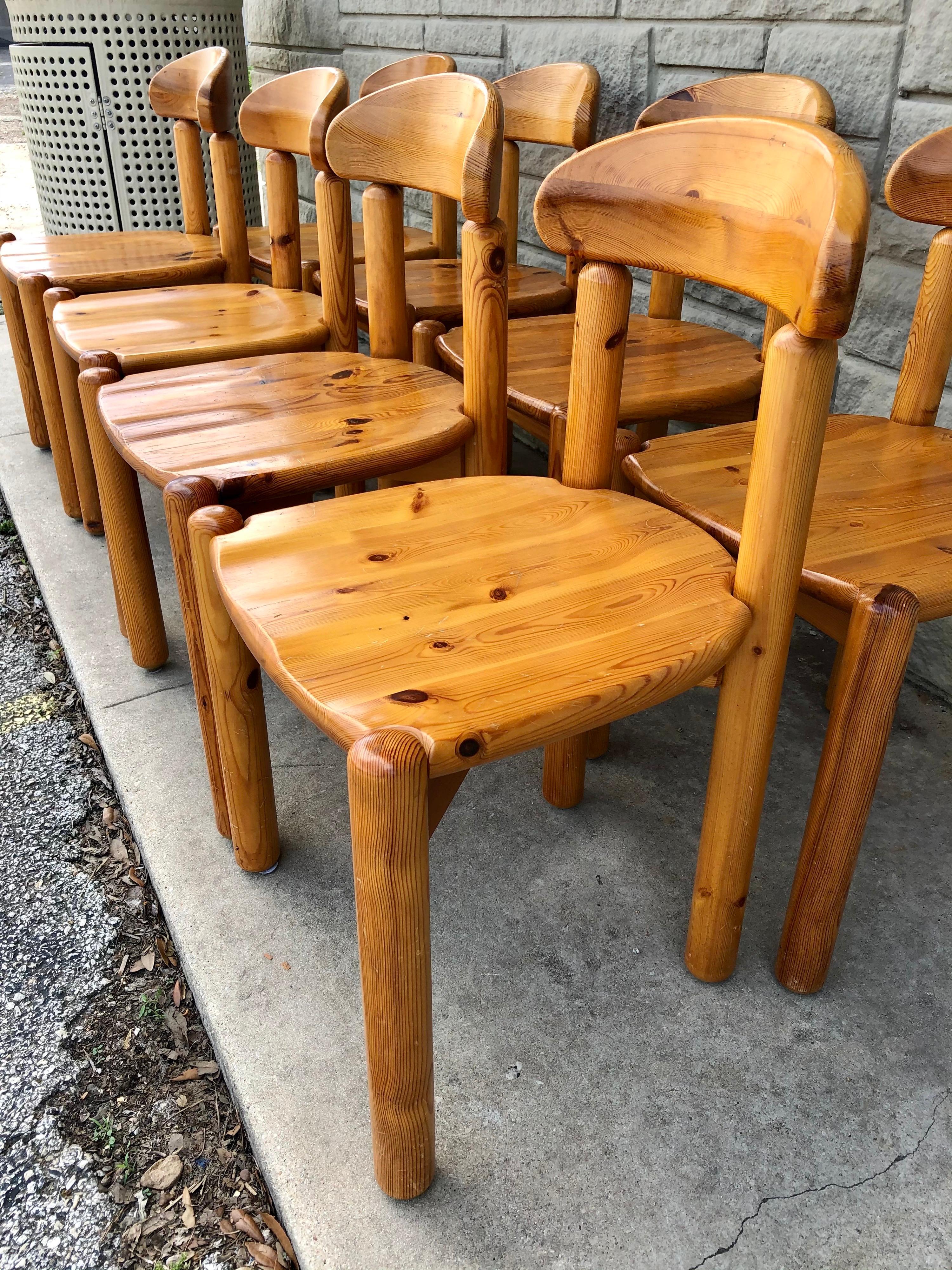 Set of 8 Mid-Century Dining Chairs Designed by Rainer Daumiller 13