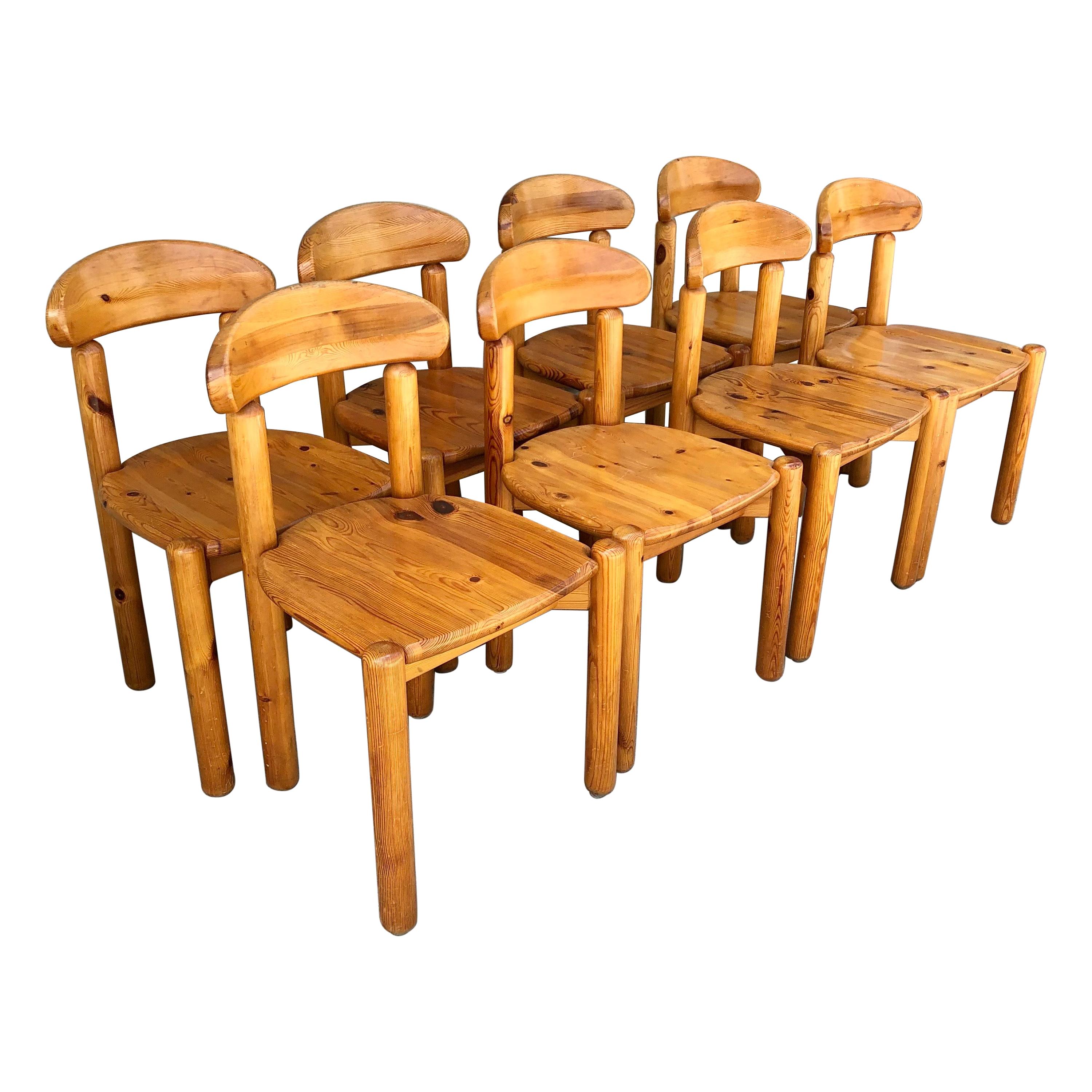 Set of 8 Mid-Century Dining Chairs Designed by Rainer Daumiller