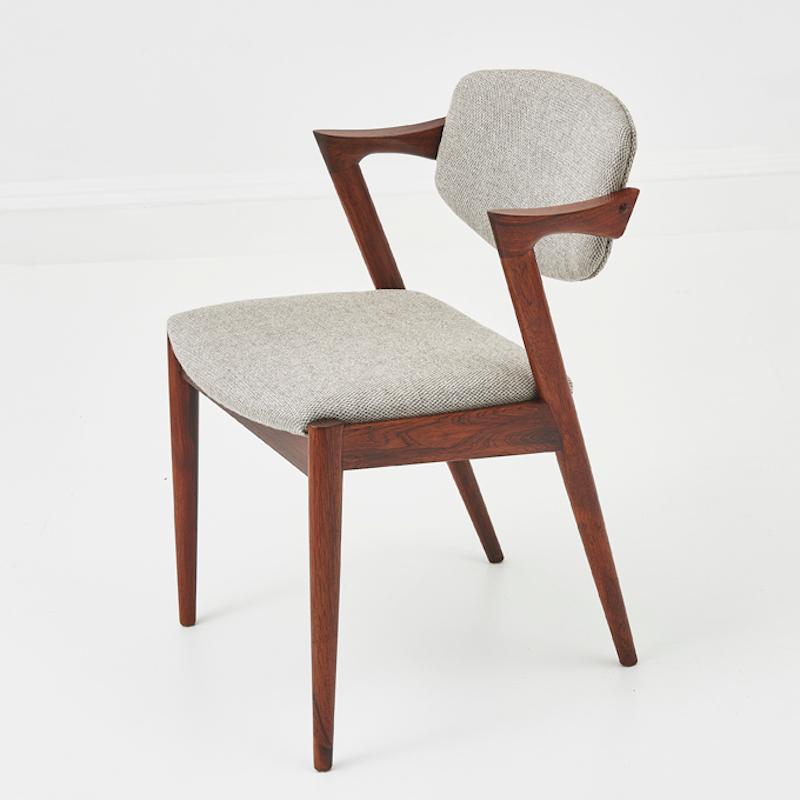 Set di 8 sedie da pranzo di metà secolo Model 42 Kai Kristiansen in legno di palissandro 1