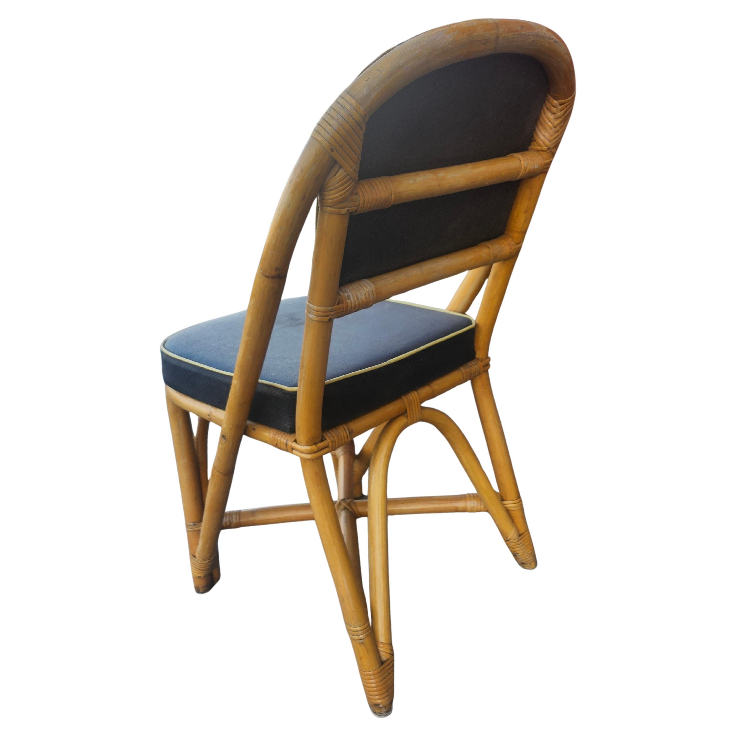 Satz von 8 Art-Deco-Bambus-Rattan-Esszimmerstühlen aus der Mitte des Jahrhunderts C1940 (Handgefertigt) im Angebot