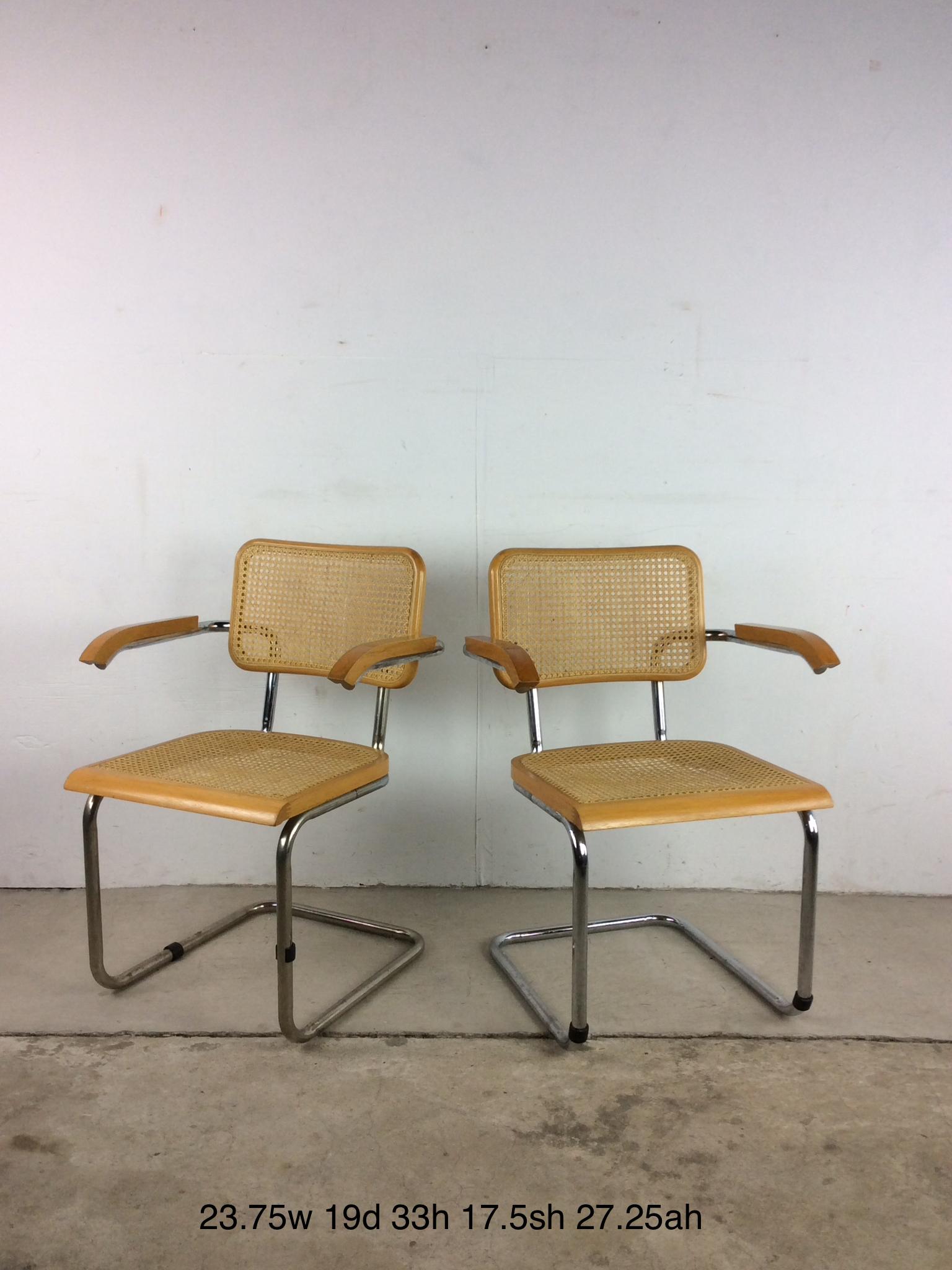 Set of 8 Mid Century Modern Cesca Dining Chairs 12