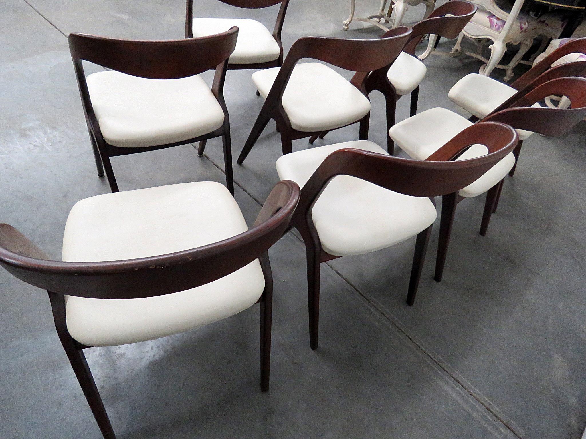 Set of 8 Mid-Century Modern Danish Dining Chairs 2