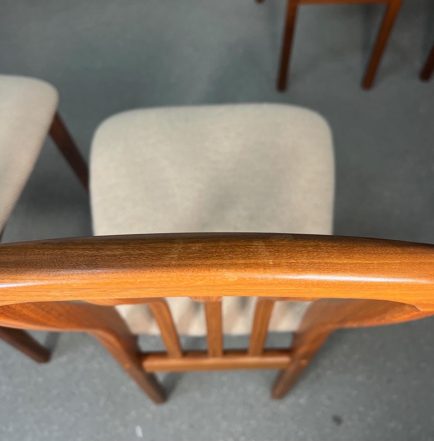 Set Of 8 Mid Century Modern Danish Teak Dining Chairs 7