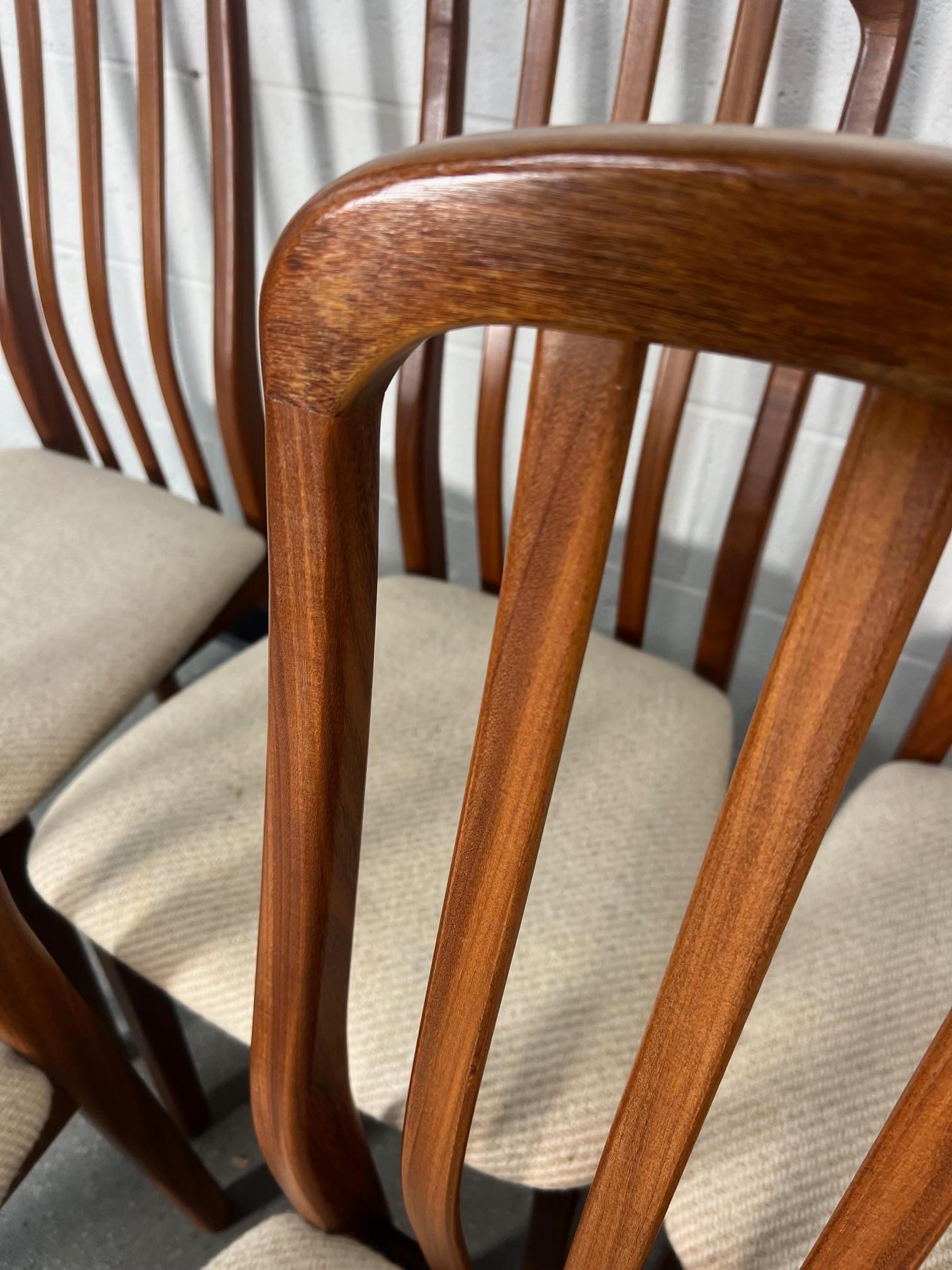 20th Century Set Of 8 Mid Century Modern Danish Teak Dining Chairs