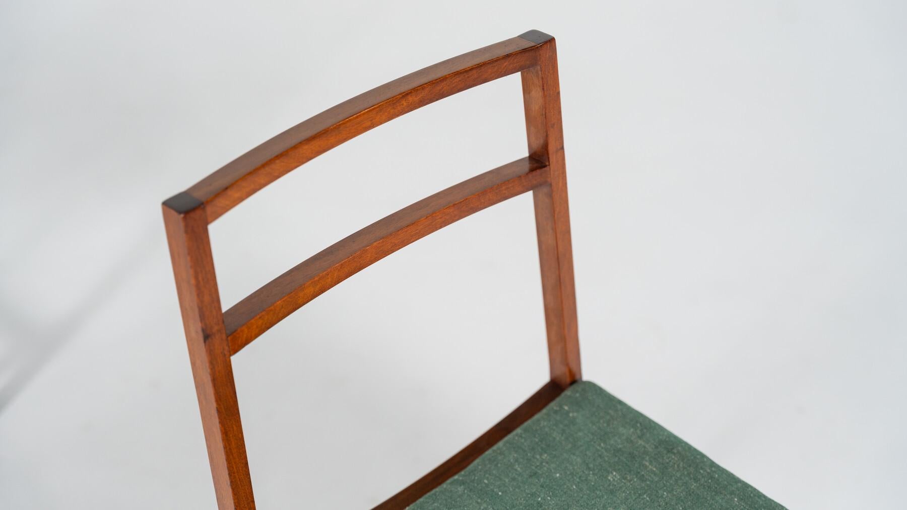Juego de 8 sillas de comedor modernas de mediados de siglo, Renato Venturi para MIM, años 50 en venta 9