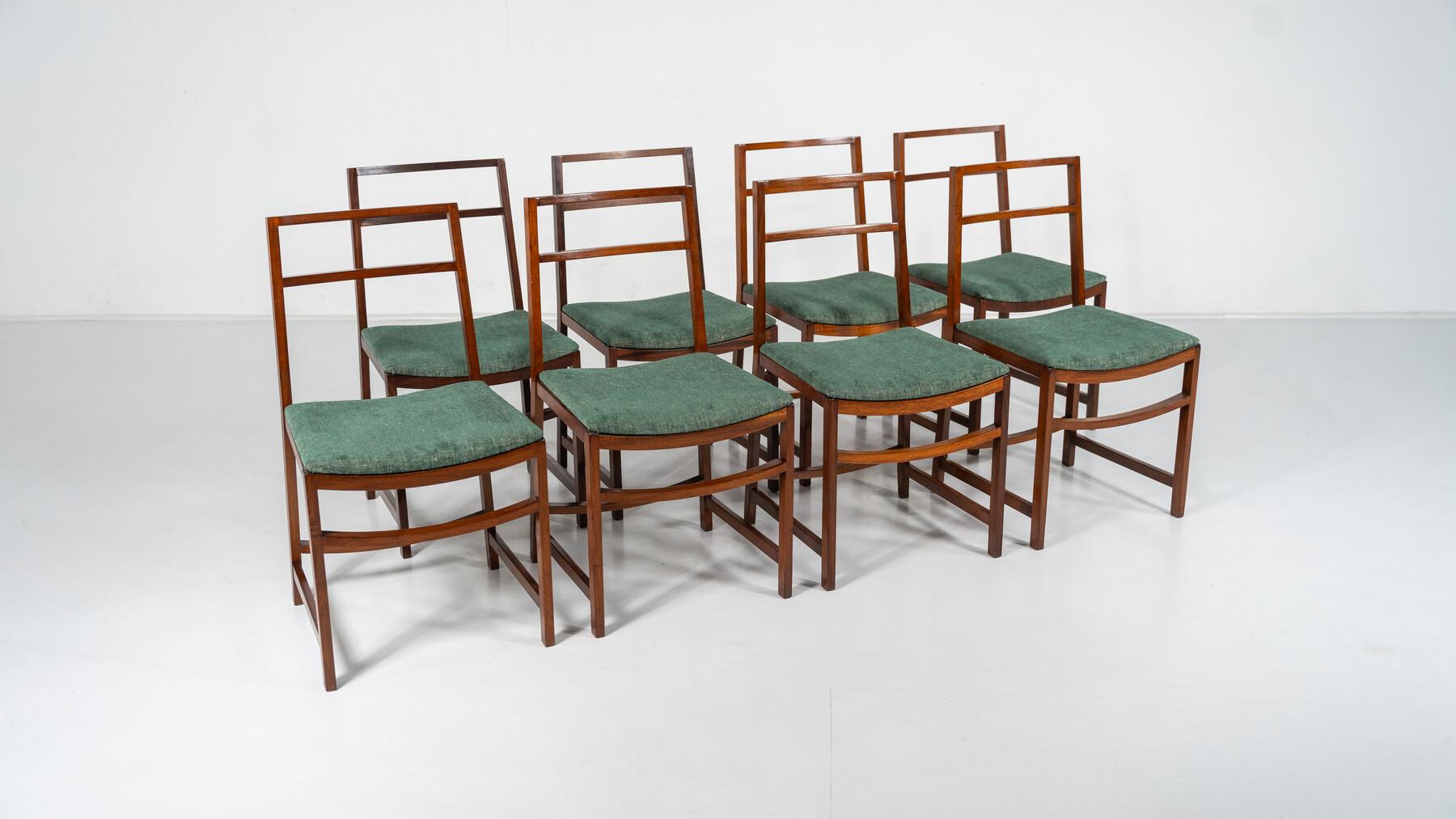 Satz von 8 modernen Esszimmerstühlen aus der Mitte des Jahrhunderts von Renato Venturi für MIM, 1950er Jahre im Angebot 15