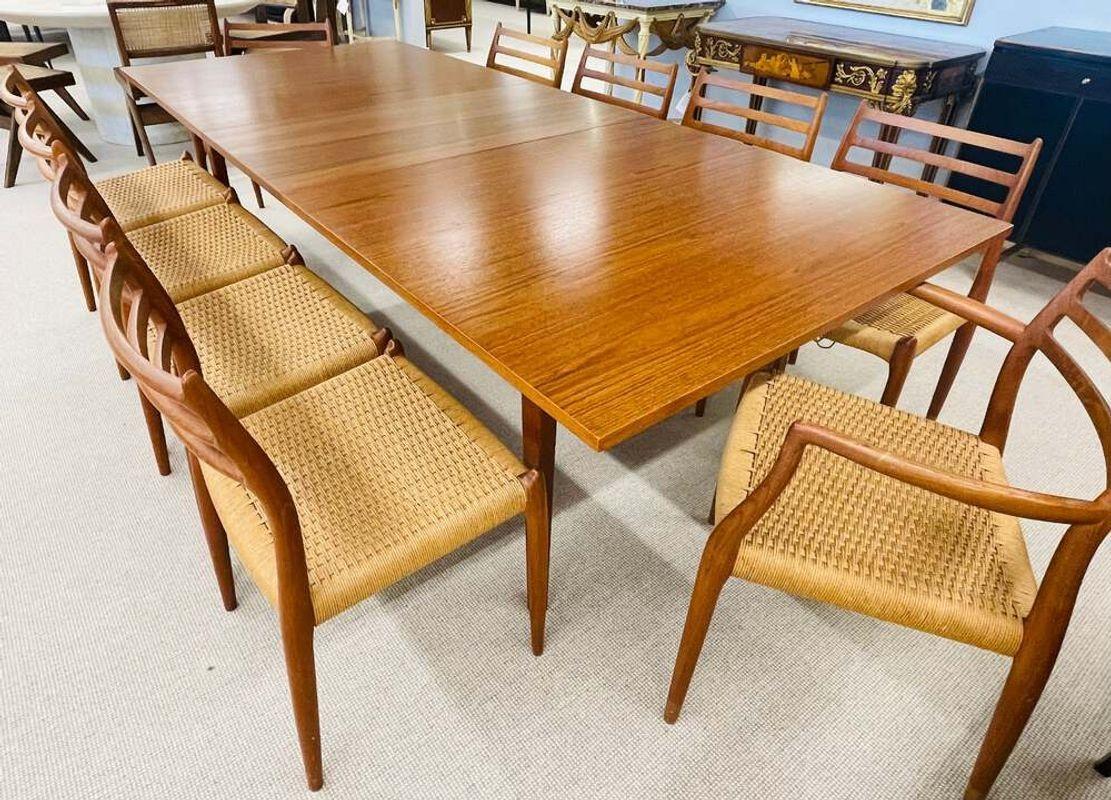 Set of 8 Mid-Century Modern Dining Chairs, Danish, Niels Moller, 1950s For Sale 12