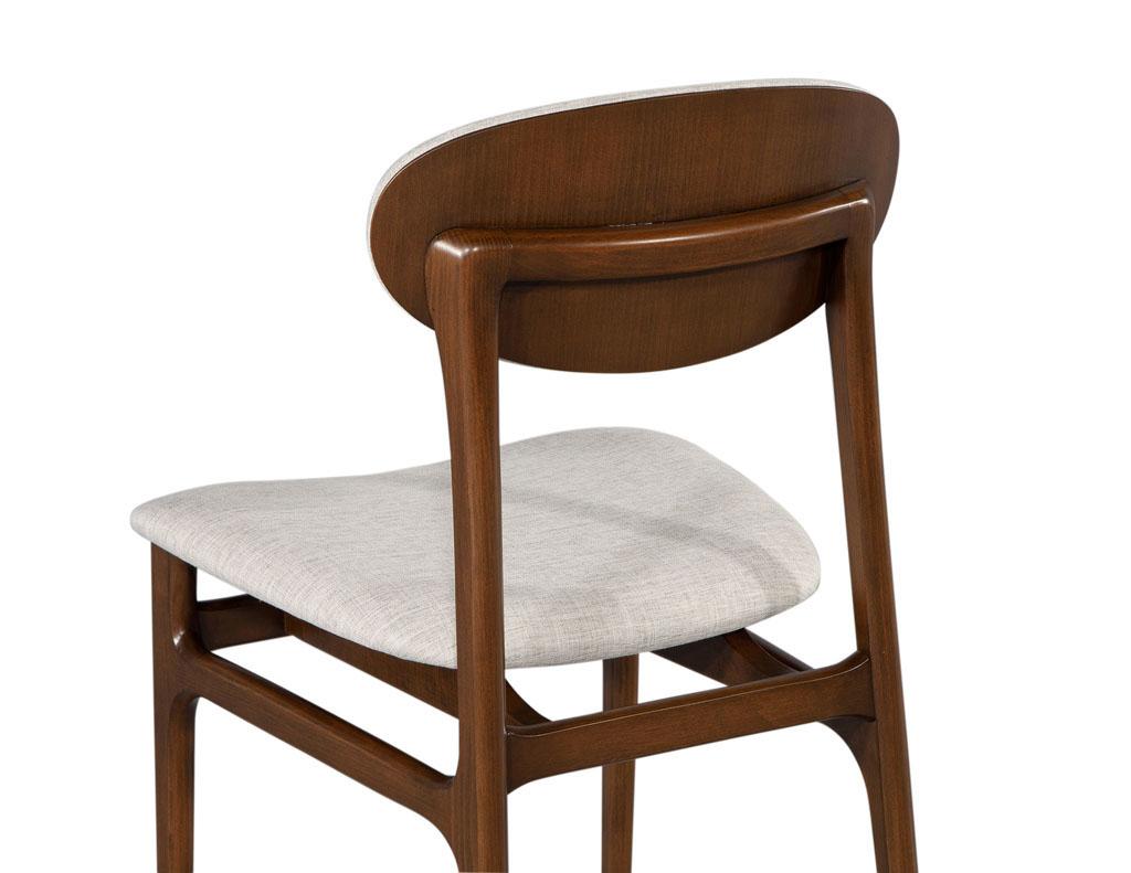 Set of 8 Mid-Century Modern Inspired Hendrick Side Dining Chairs For Sale 3