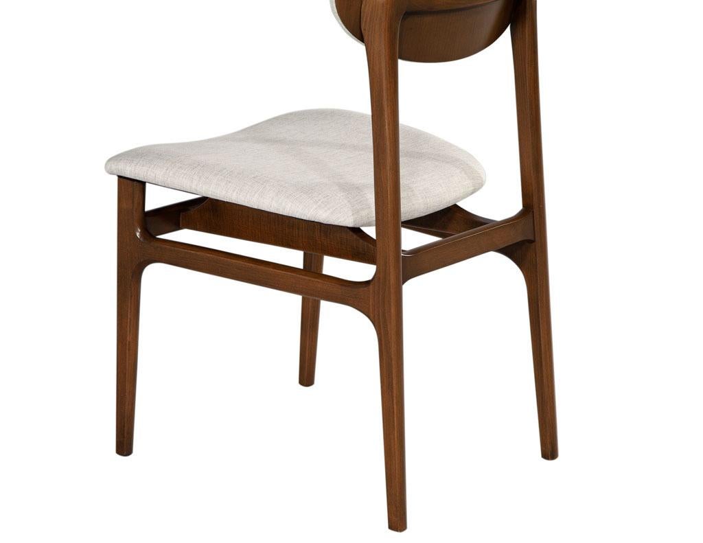 Set of 8 Mid-Century Modern Inspired Hendrick Side Dining Chairs For Sale 4