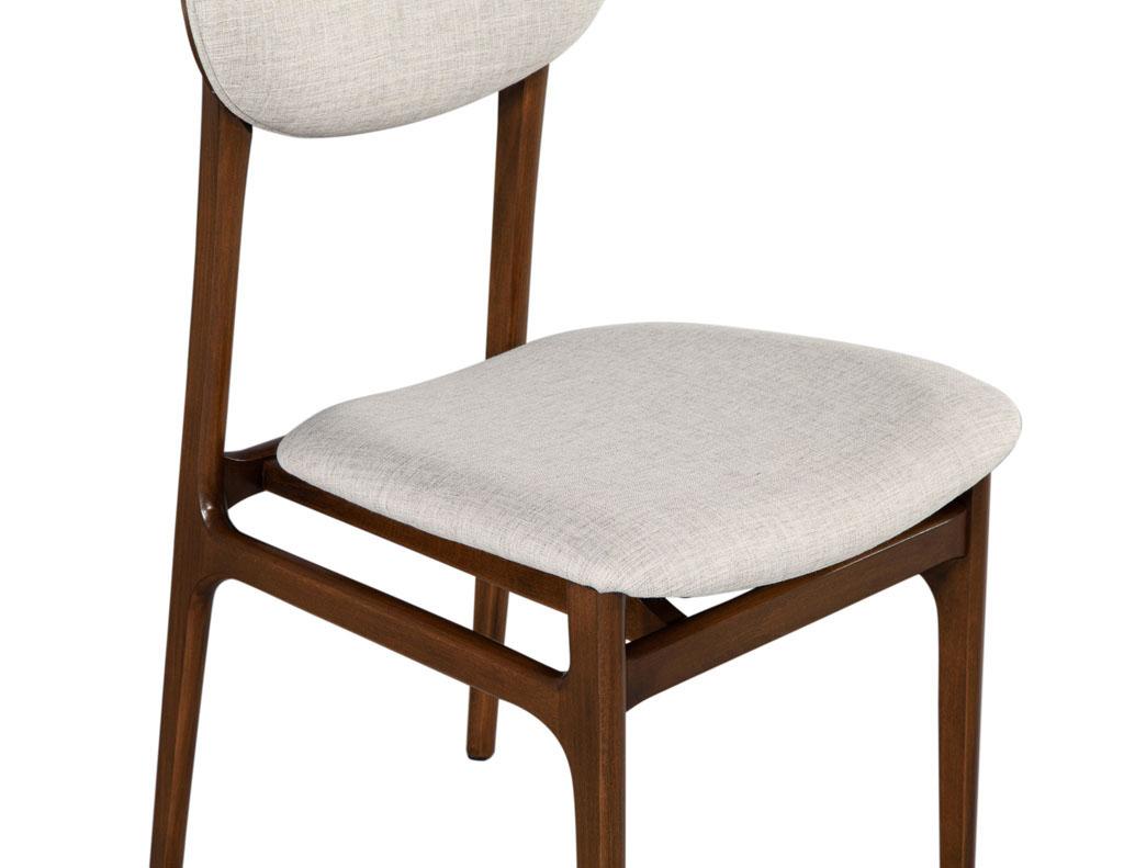 Set of 8 Mid-Century Modern Inspired Hendrick Side Dining Chairs For Sale 1