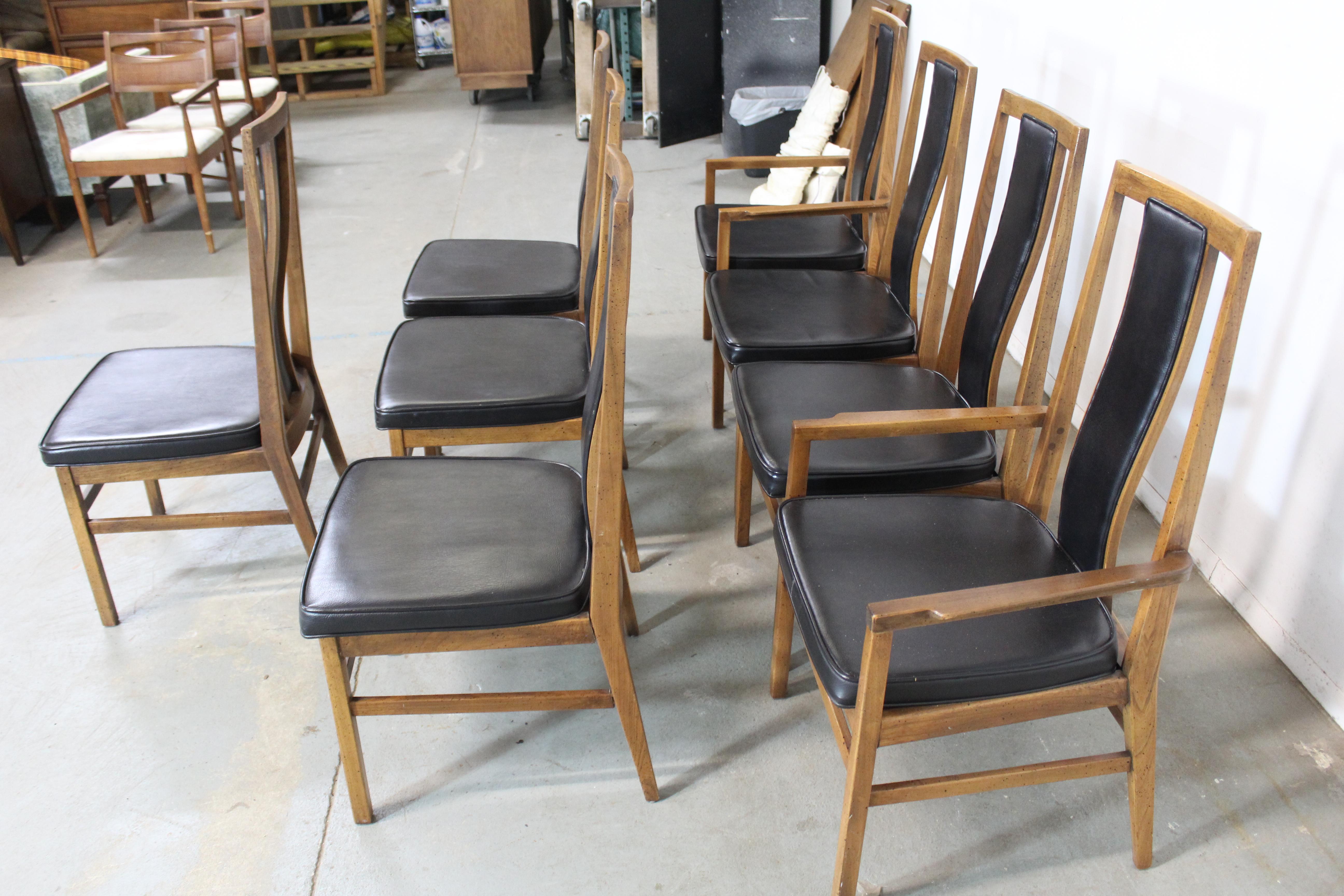Set of 8 Mid-Century Modern Tall Back Dining Chairs by Founders 2