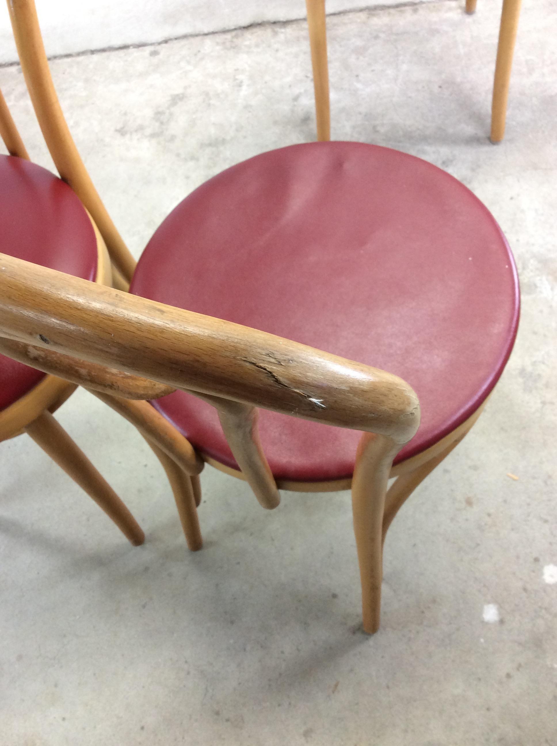 Set di 8 sedie da caffè in stile Thonet del Mid Century Modern in vendita 3
