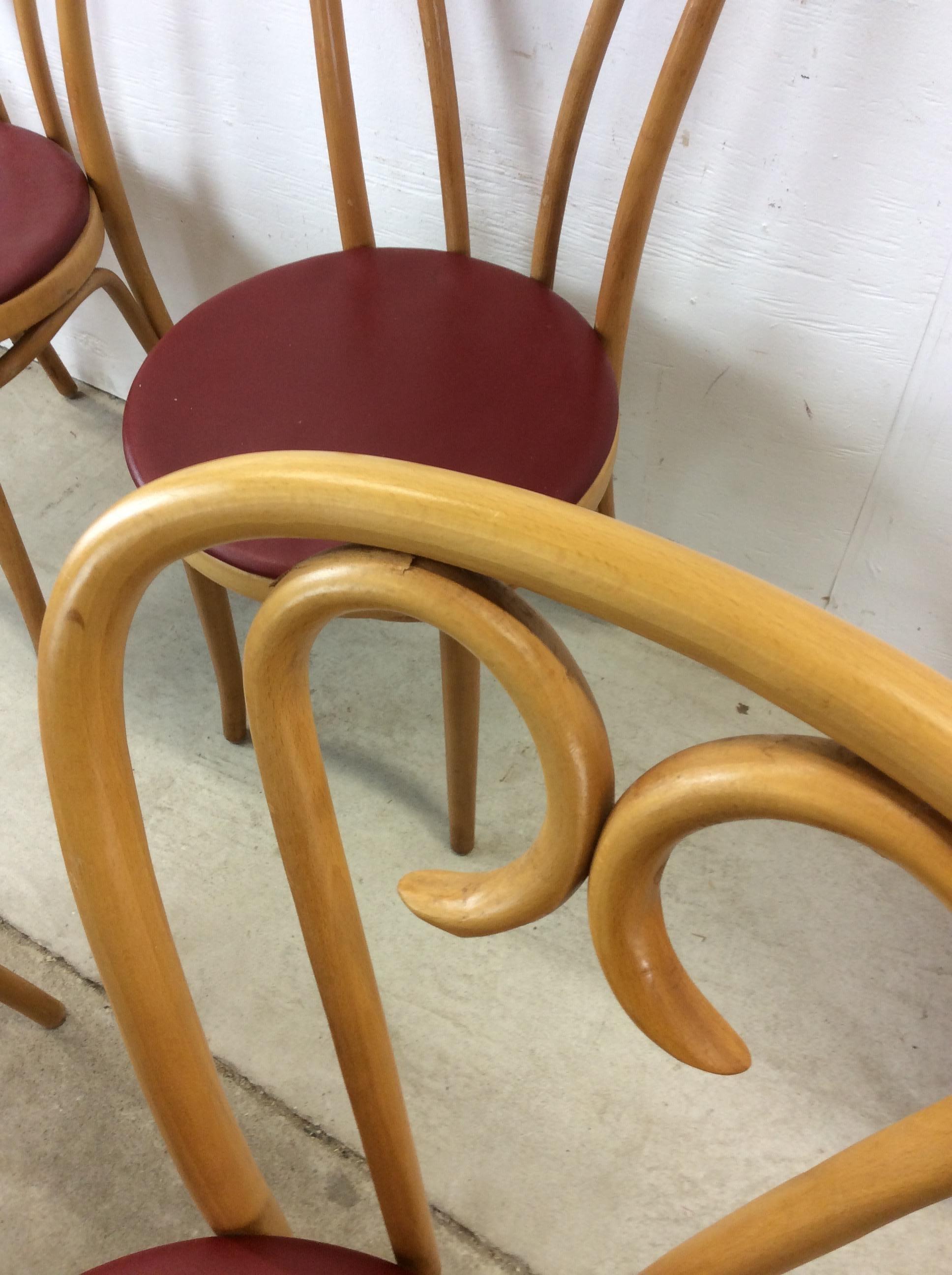 Mid-Century moderno Set di 8 sedie da caffè in stile Thonet del Mid Century Modern in vendita