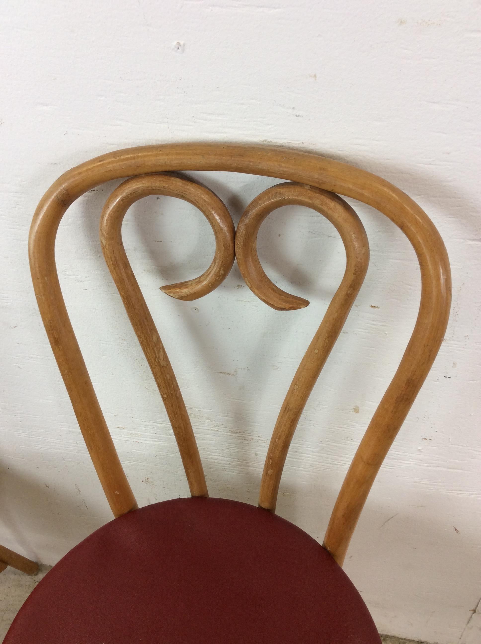 XX secolo Set di 8 sedie da caffè in stile Thonet del Mid Century Modern in vendita