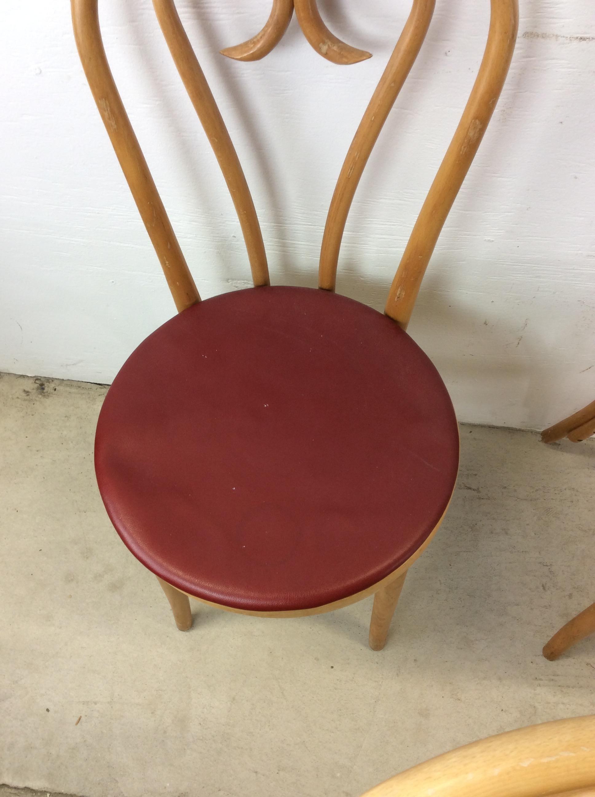 Tappezzeria Set di 8 sedie da caffè in stile Thonet del Mid Century Modern in vendita