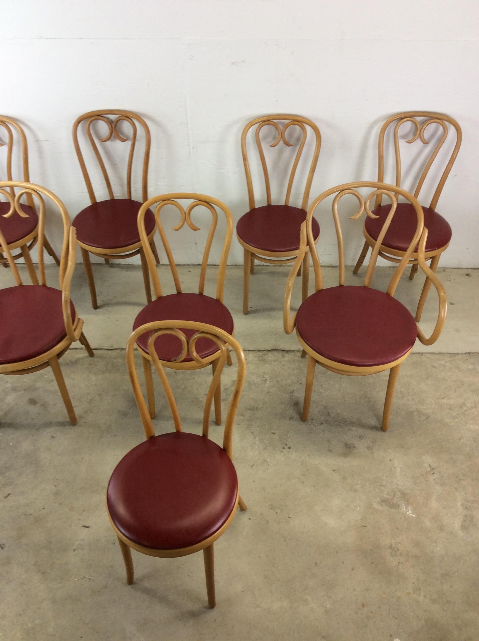 Set di 8 sedie da caffè in stile Thonet del Mid Century Modern in vendita 1