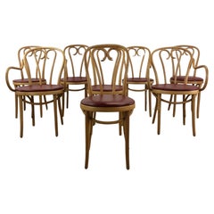 Set of 8 Mid Century Modern Thonet Style Cafe Chairs