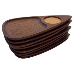Set of 8 Mid-Century Modern Versatile Snack Server Trays by Server