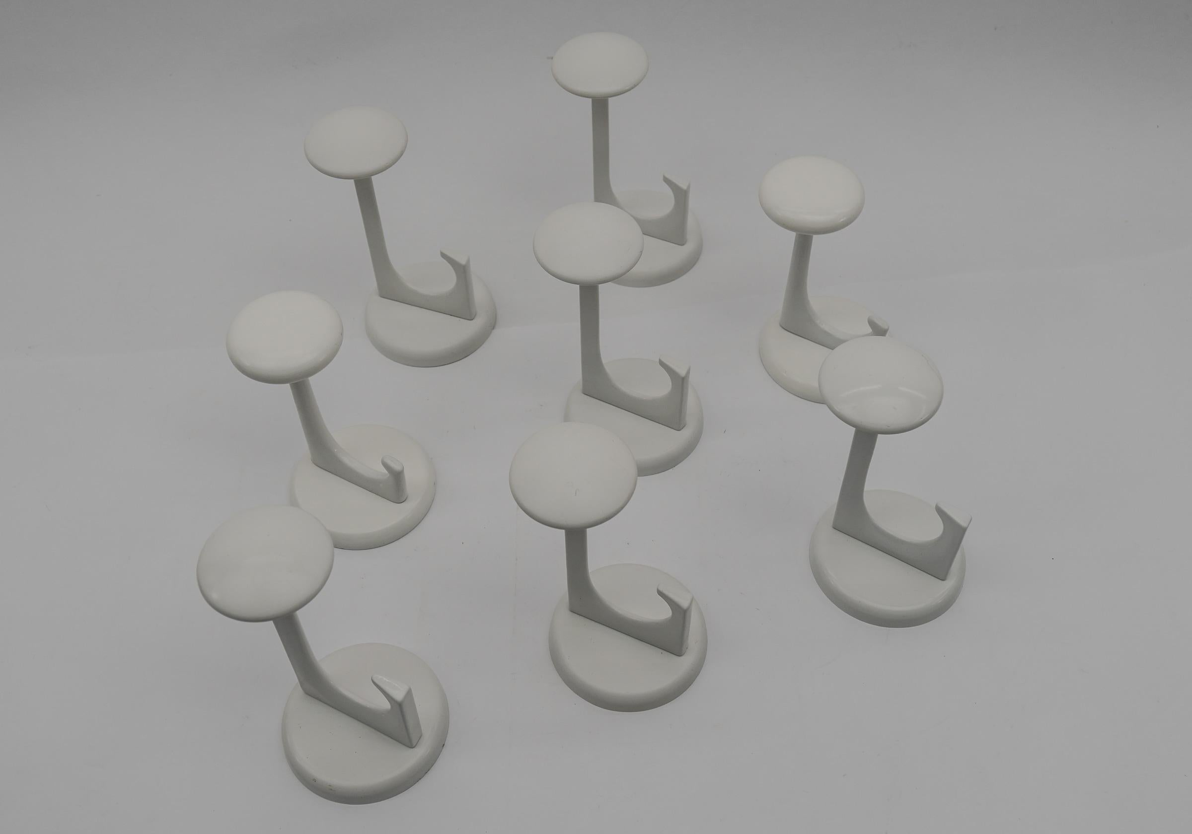 Mid-20th Century Set of 8 Mid-Century Modern Wall Hooks by Schönbuch, Germany, 1960s For Sale