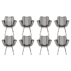 Set von '8' Skulptura-Terrassensesseln aus Mesh von Russell Woodard aus der Mitte des Jahrhunderts