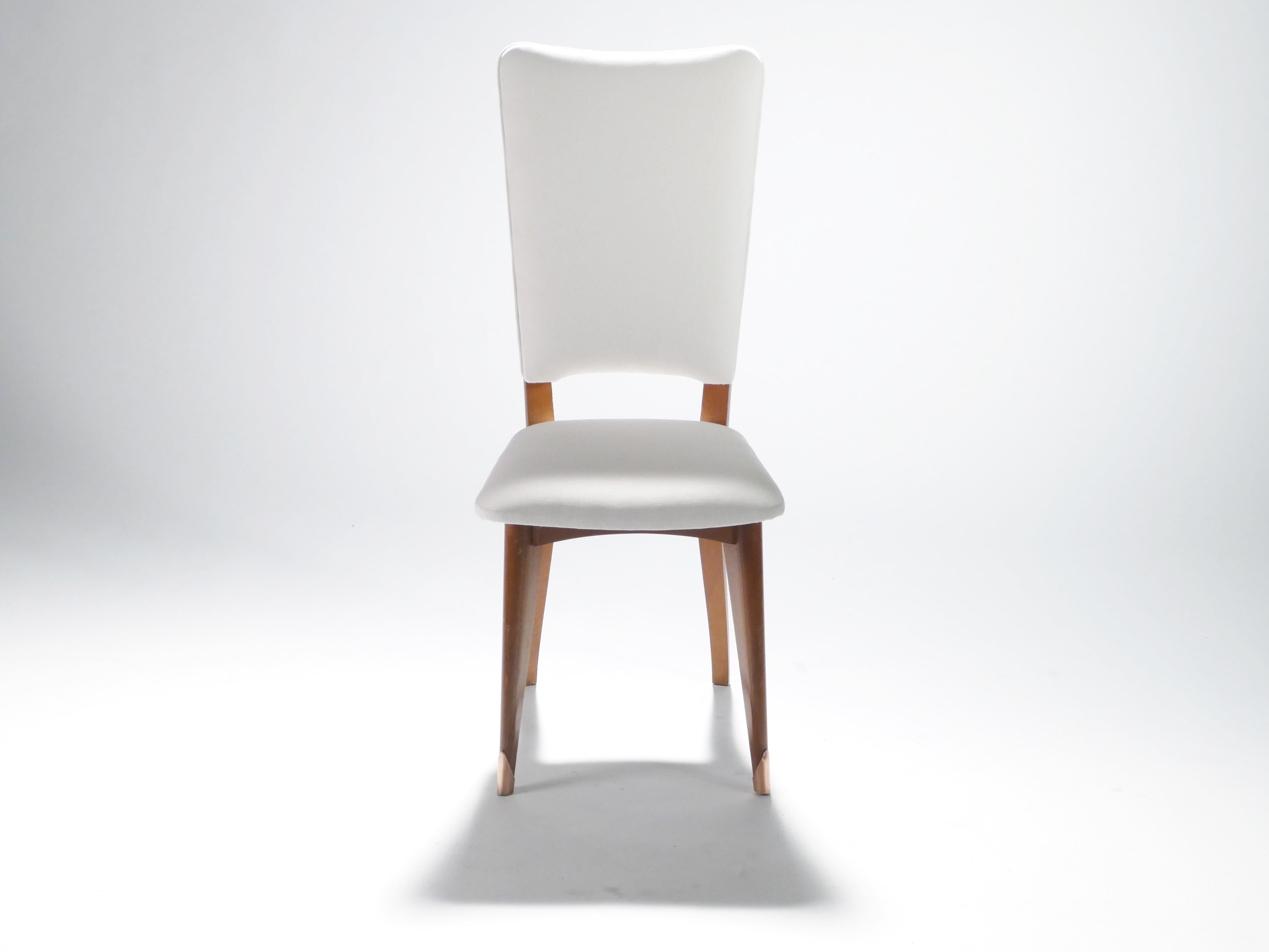 Cotton Set of 8 Midcentury Scandinavian Danish Teak Chairs, 1960s