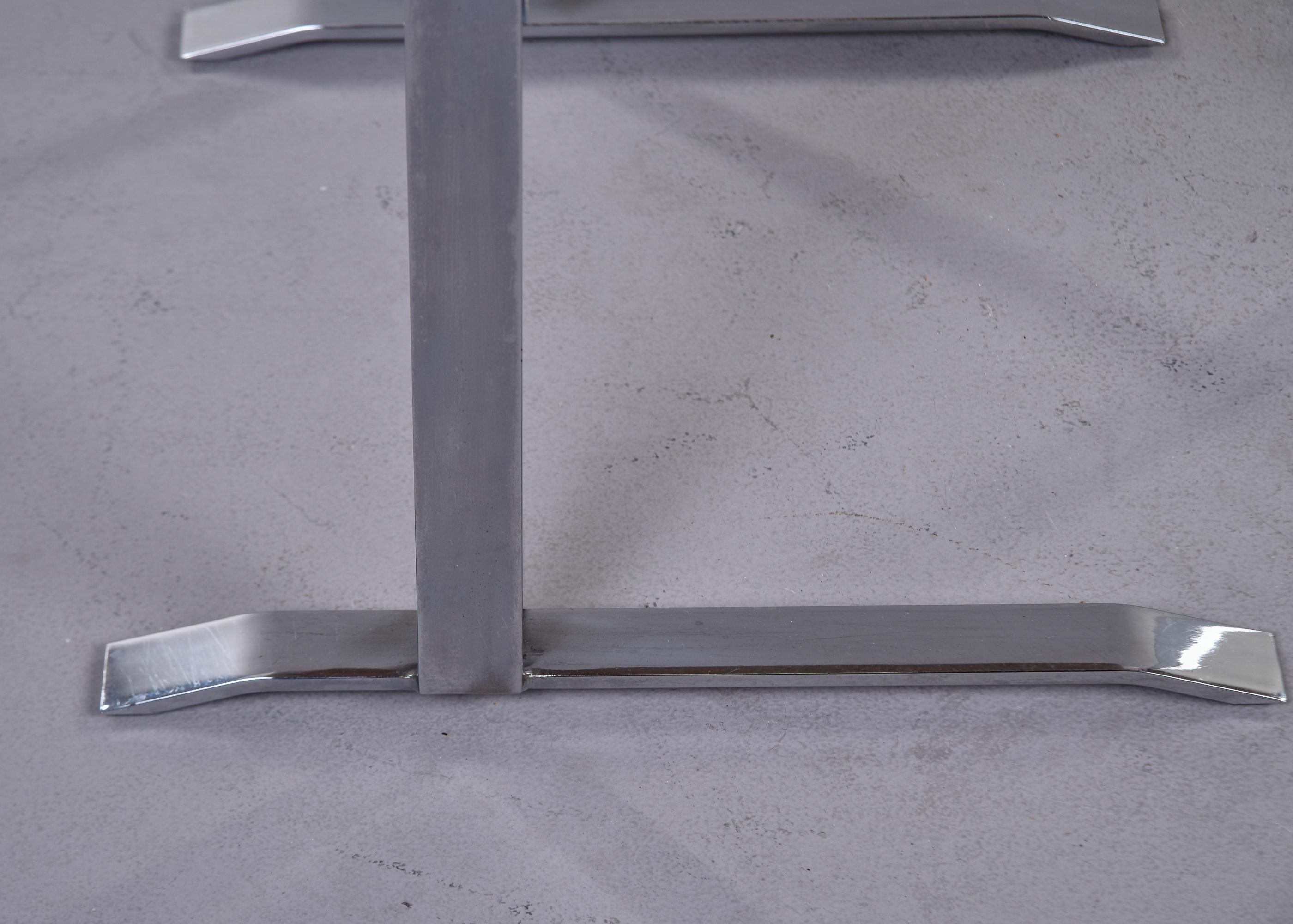 Set of 8 Mid Century Steel Base Dining Chairs by Giovanni Offredi for Saporiti 5
