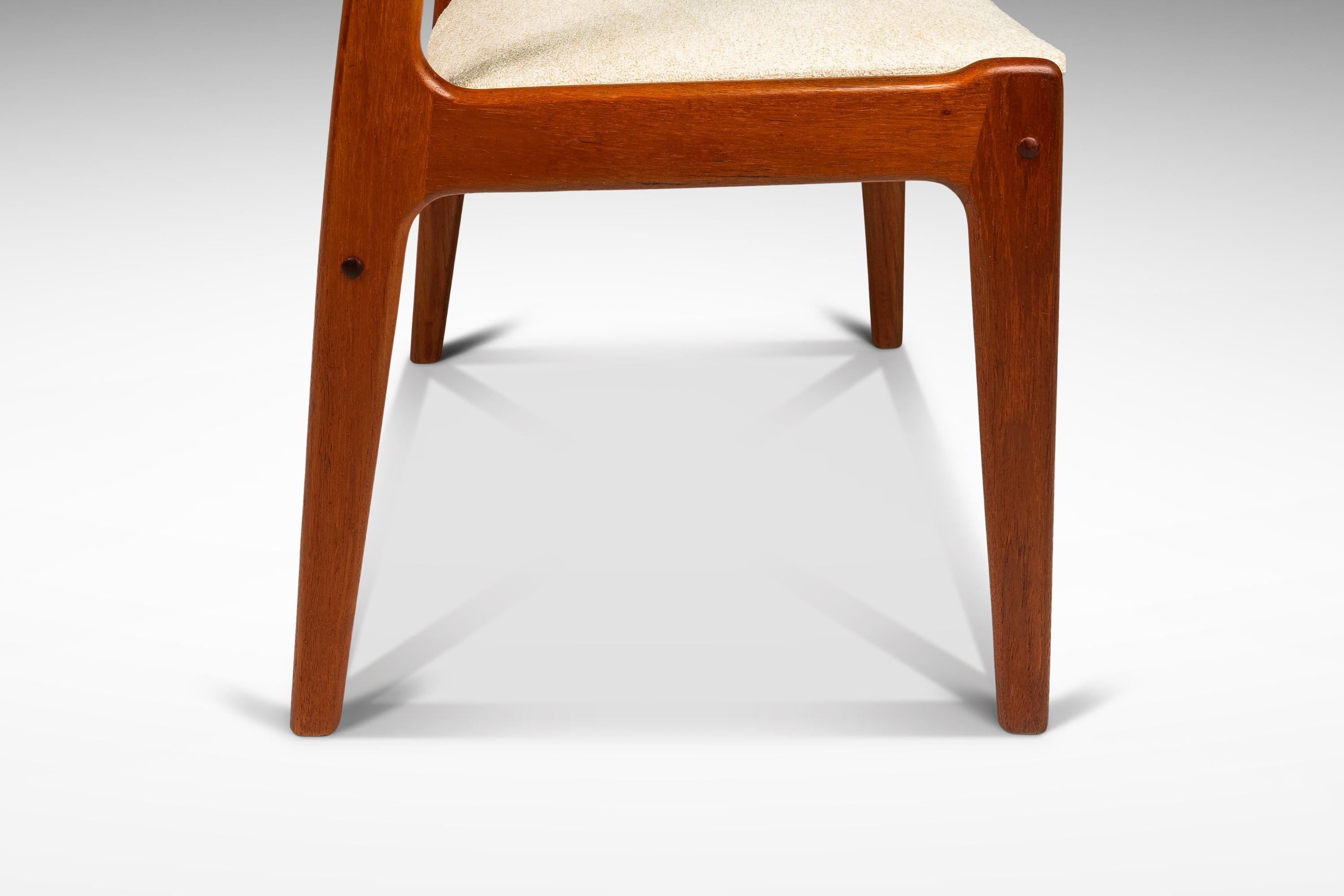 Set of 8 Mid-Century Teak Dining Chairs with New Upholstery by D-SCAN, c. 1970's 6