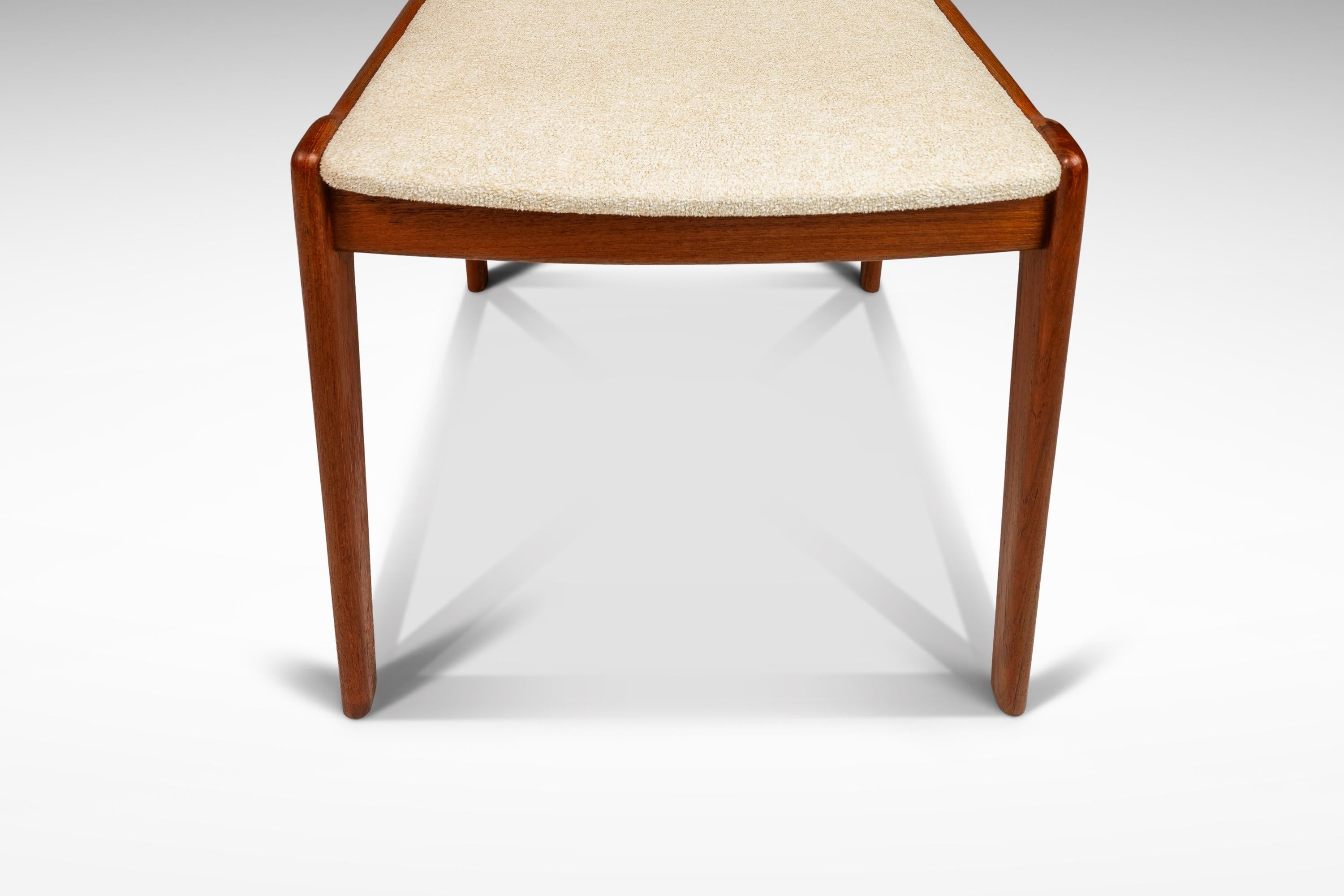 Set of 8 Mid-Century Teak Dining Chairs with New Upholstery by D-SCAN, c. 1970's 8