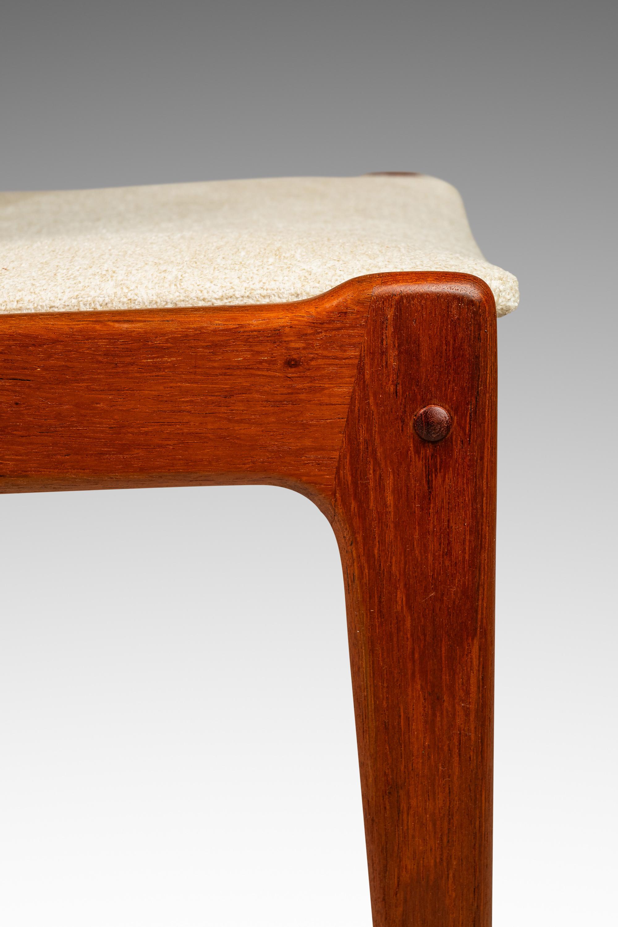Set of 8 Mid-Century Teak Dining Chairs with New Upholstery by D-SCAN, c. 1970's 10