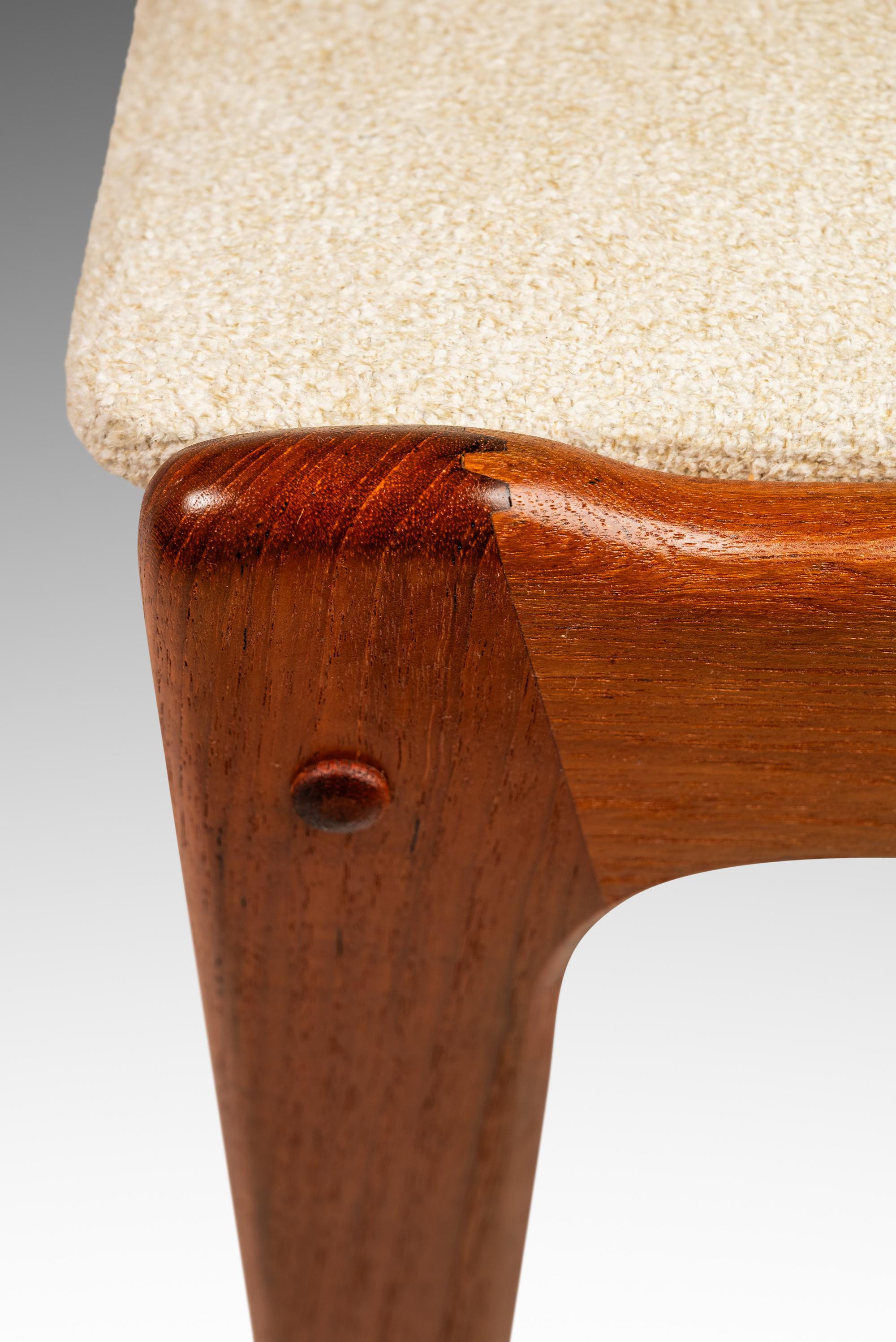 Set of 8 Mid-Century Teak Dining Chairs with New Upholstery by D-SCAN, c. 1970's 11