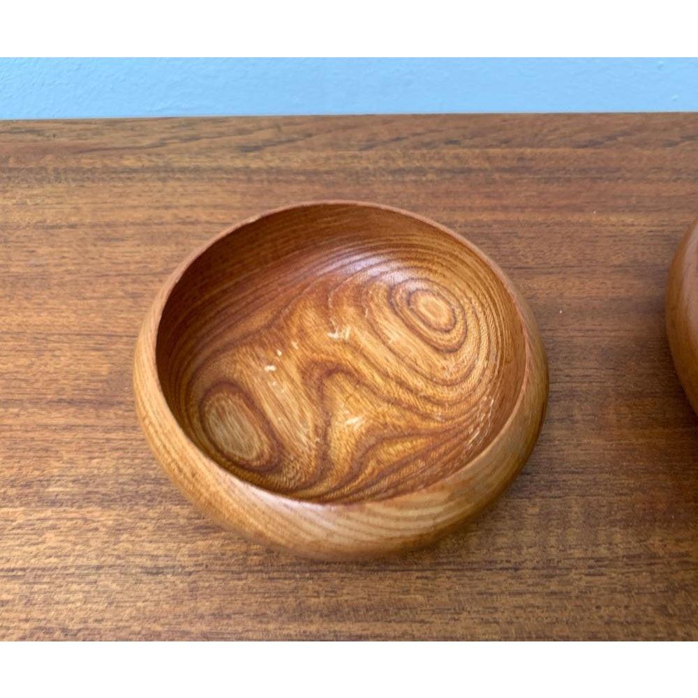 20th Century Set of 8 Mid-Century Wooden Bowls, 1960s For Sale