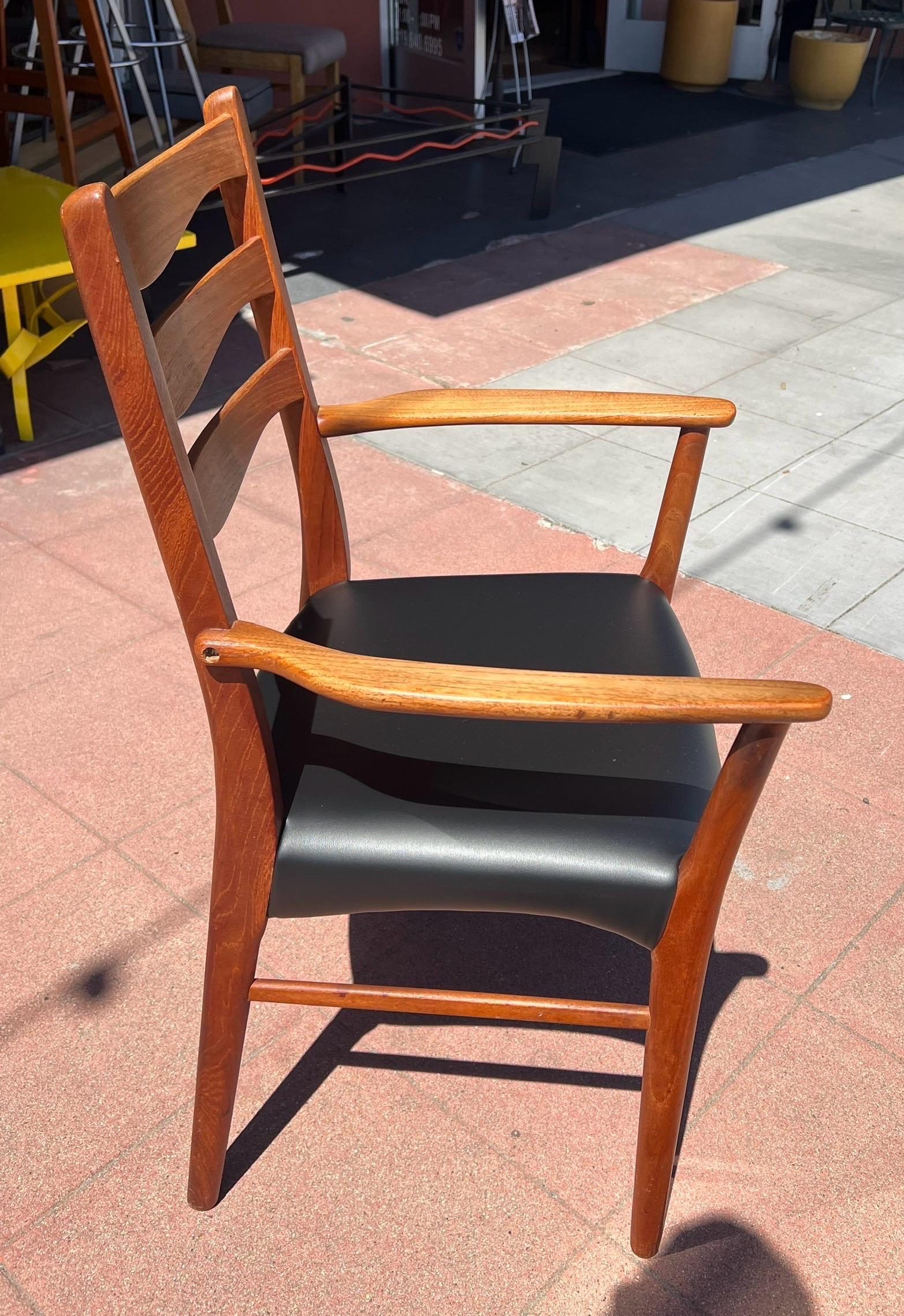  Set of 8, Midcentury Danish Modern by Arne Wahl Iversen Dining Chairs in Teak 5