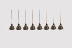 Set of 8 military hanging lights, USA 1940.