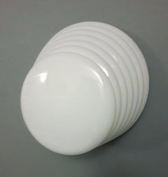 Set of 8 Milky White Sconces by Leucos