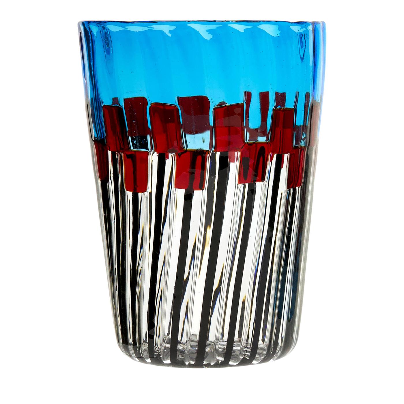 Juego de 8 vasos de cristal Mille Papaveri Rossi de Silvio Piattelli en venta 6