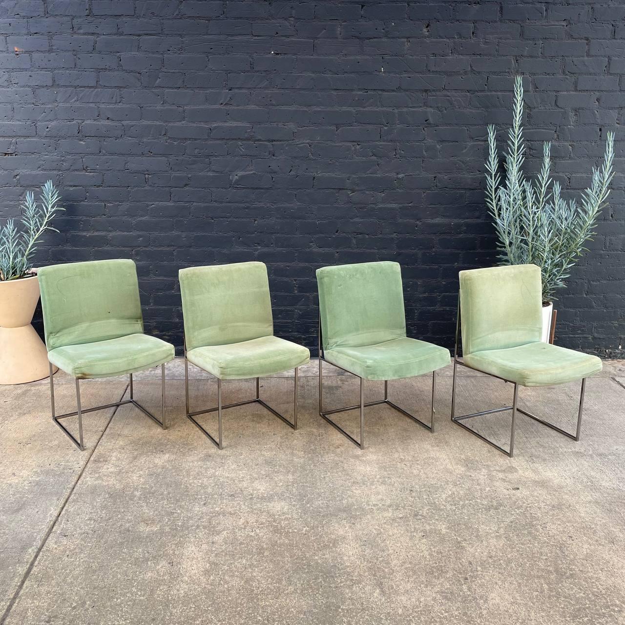 Set of 8 Milo Baughman Chrome Dining Chairs for Thayer Coggin In Excellent Condition In Los Angeles, CA