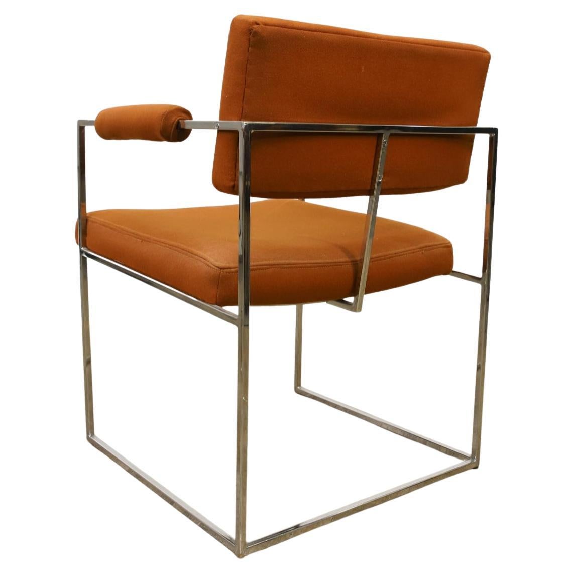 Post-Modern Set of 8 Milo Baughman Thayer Coggin 1188 Thin Line Chrome Dining Chairs