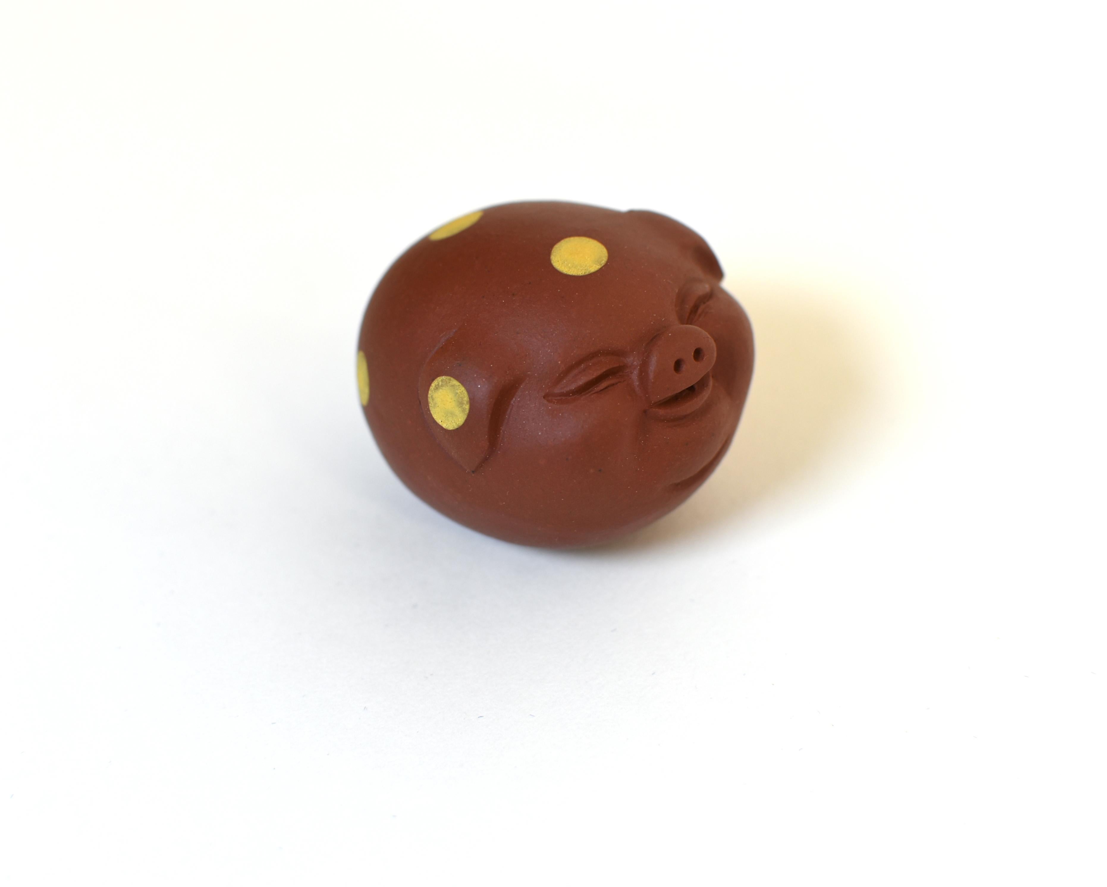 Set di 8 mini maiali in terracotta, animali da tè e fermacarte in vendita 7