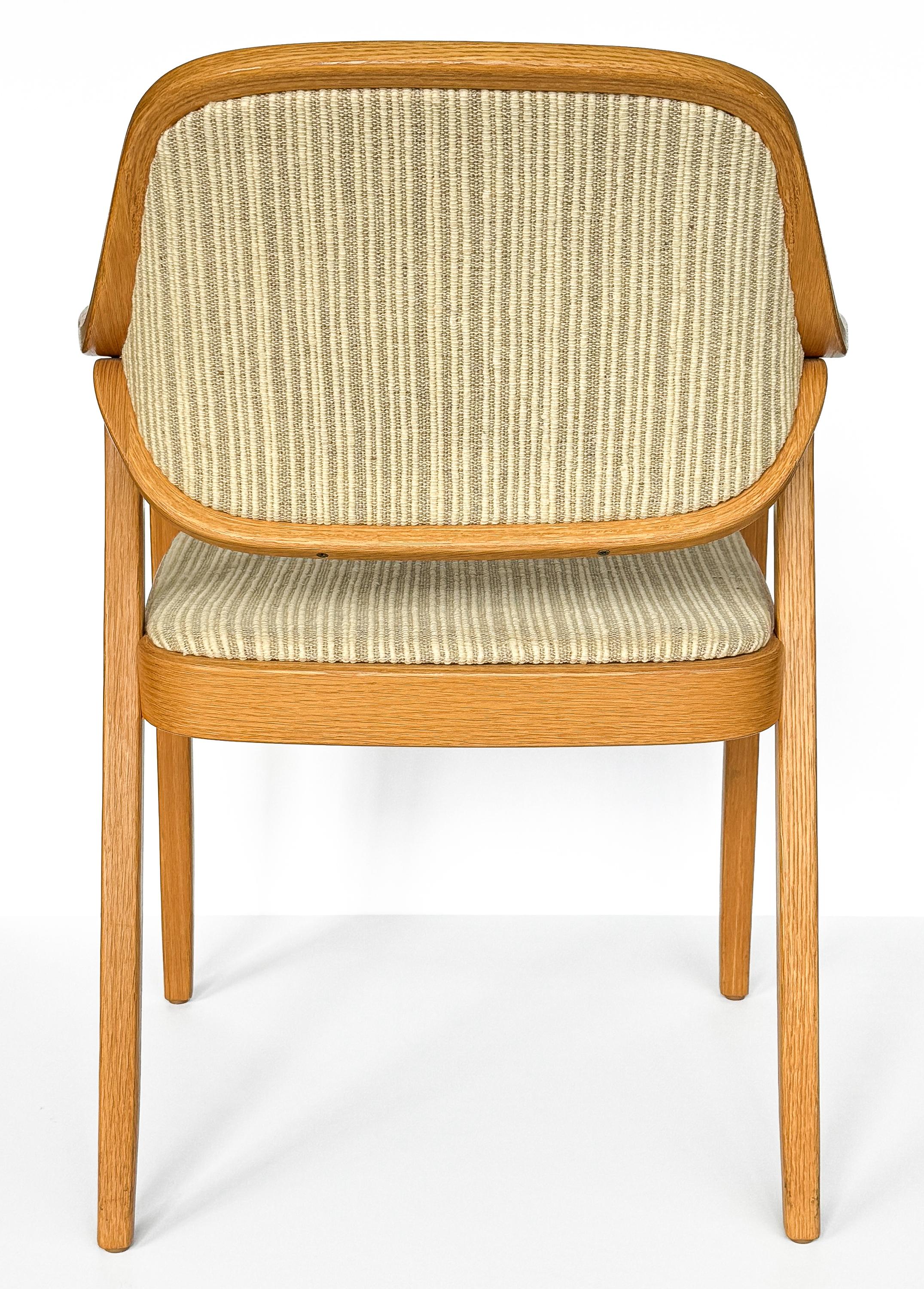 Set of 8 Model 1105 Oak Dining Chairs by Don Pettit for Knoll 2