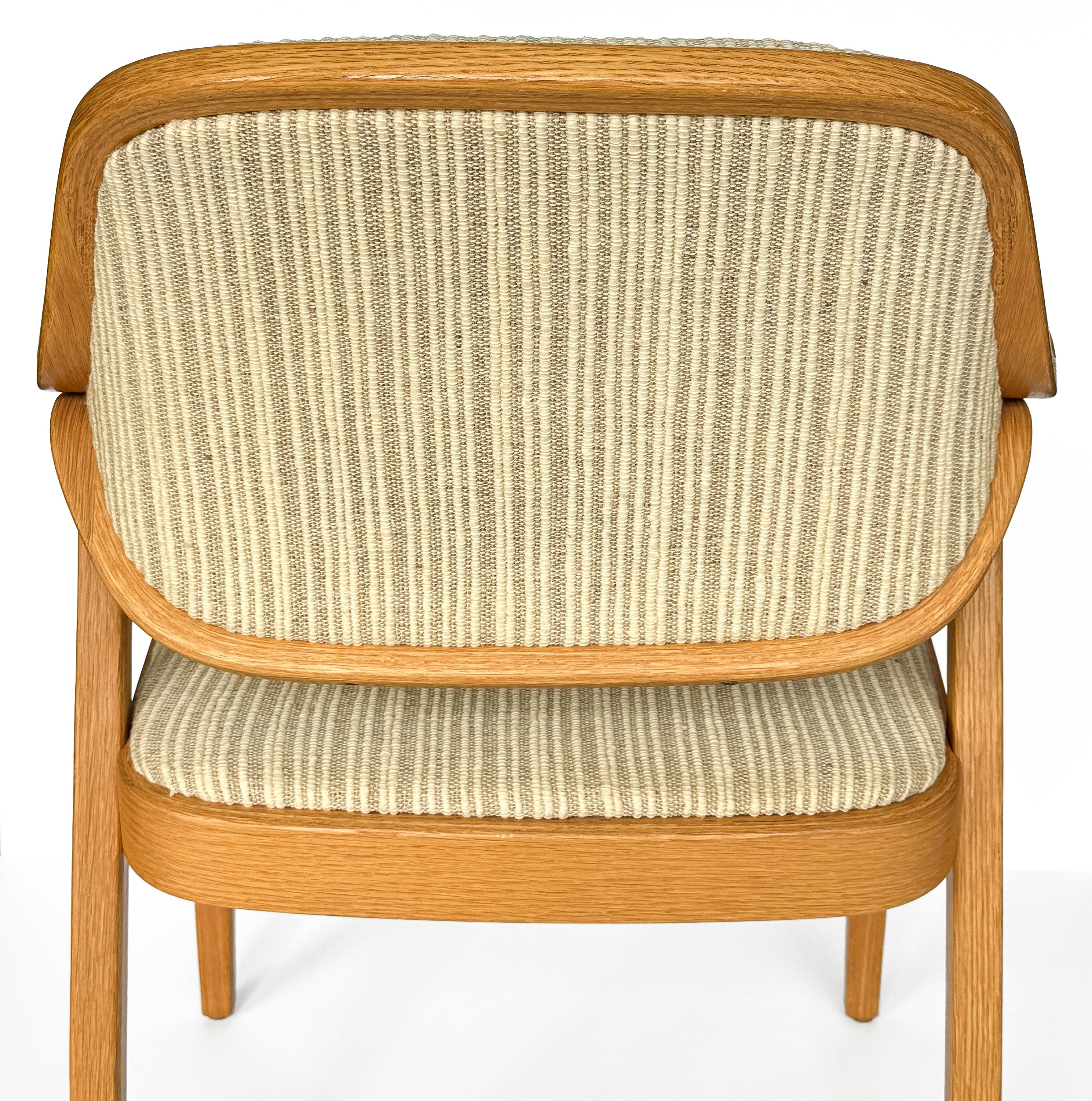 Set of 8 Model 1105 Oak Dining Chairs by Don Pettit for Knoll 7