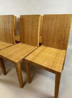 Set of 8 model 1935 chairs by Jean Michel Frank and Adolphe Chanaux for Ecart