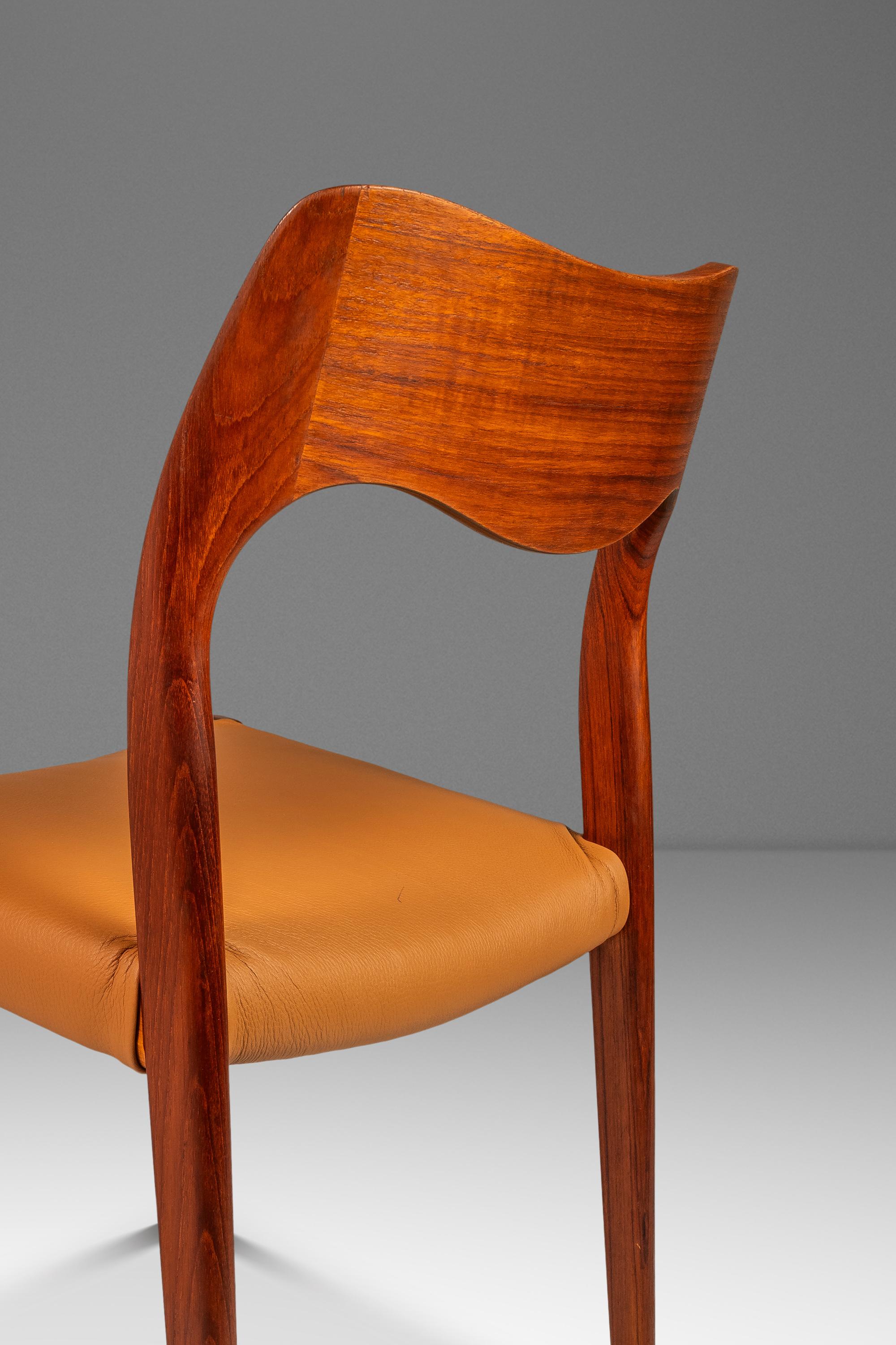 Ensemble de 8 chaises modèle 71, Niels Møller, JL Møllers Møbelfabrik, Danemark, années 1960 en vente 10