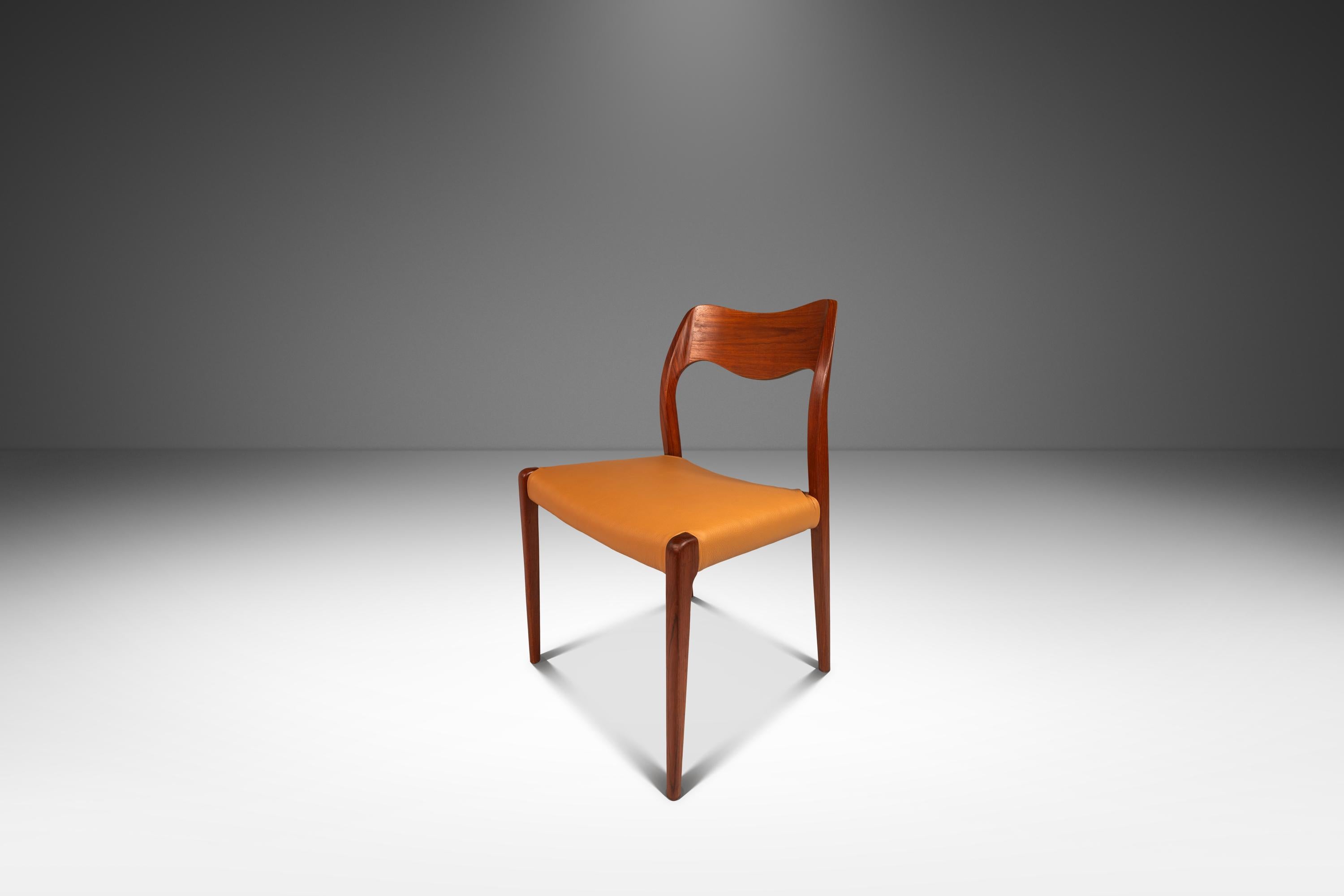 Danois Ensemble de 8 chaises modèle 71, Niels Møller, JL Møllers Møbelfabrik, Danemark, années 1960 en vente