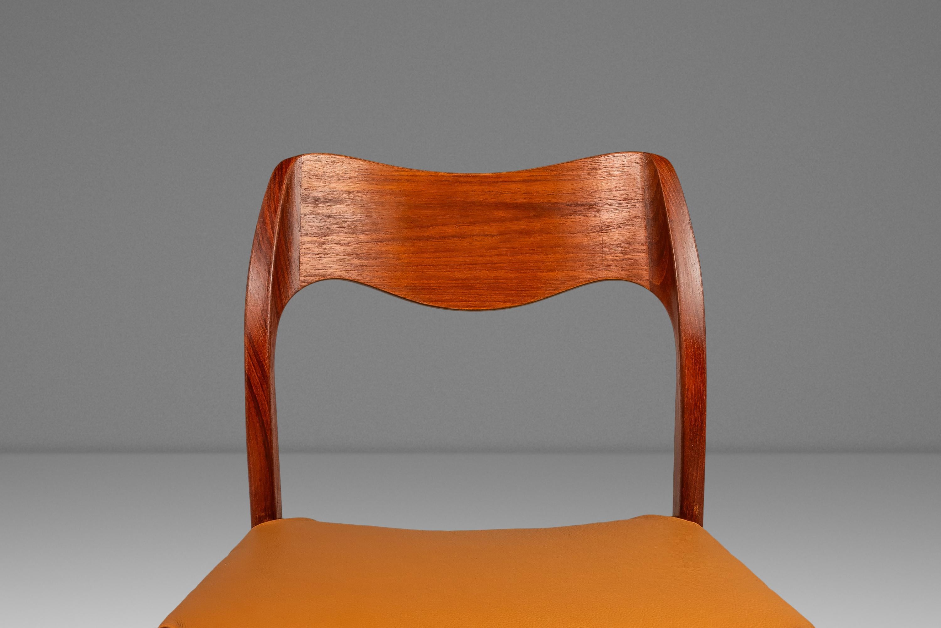 Ensemble de 8 chaises modèle 71, Niels Møller, JL Møllers Møbelfabrik, Danemark, années 1960 en vente 2