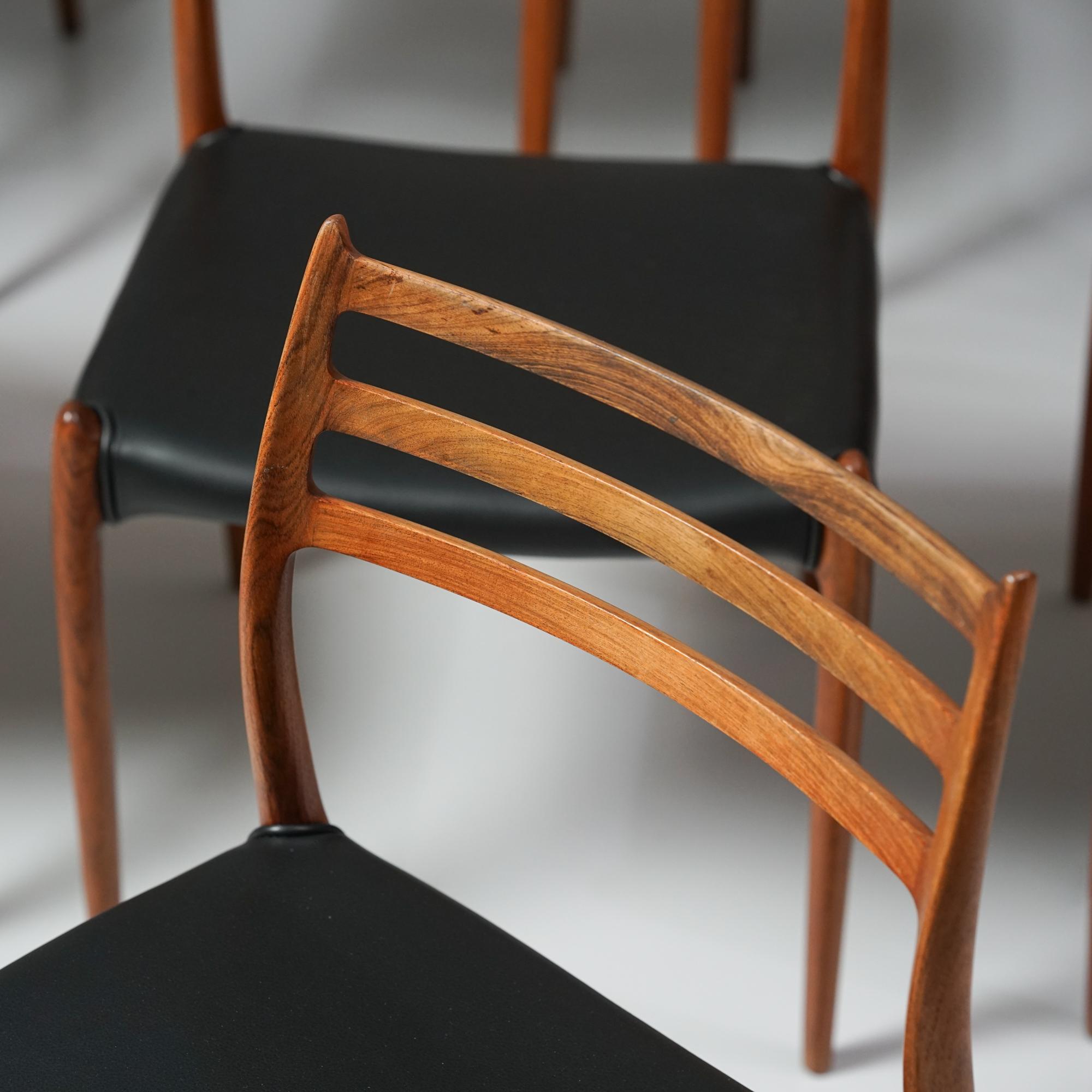 Ensemble de 8 chaises modèle 78, Niels O. Møller, JL Møllers Møbelfabrik, 1950s/1960s Bon état - En vente à Helsinki, Uusimaa
