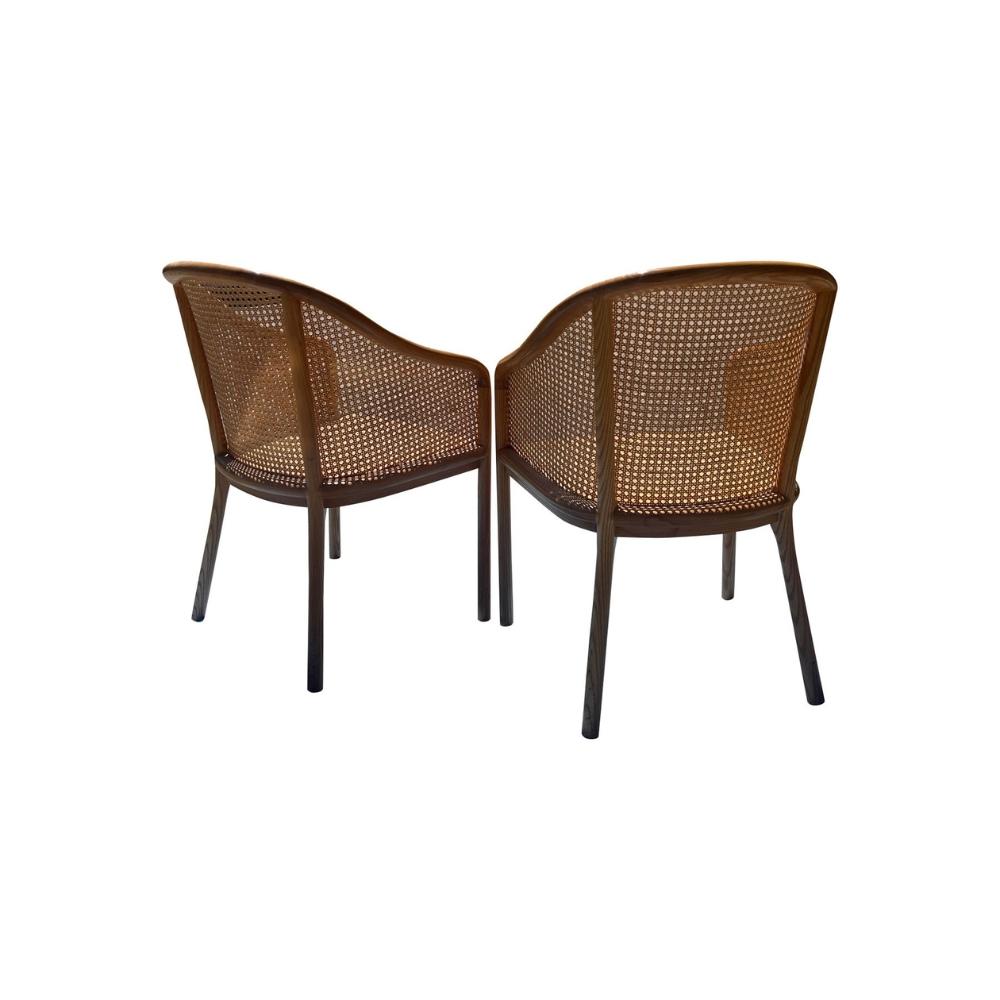 Set di 8 sedie moderne in canna Landmark di Ward Bennetts per Brickel in vendita 5