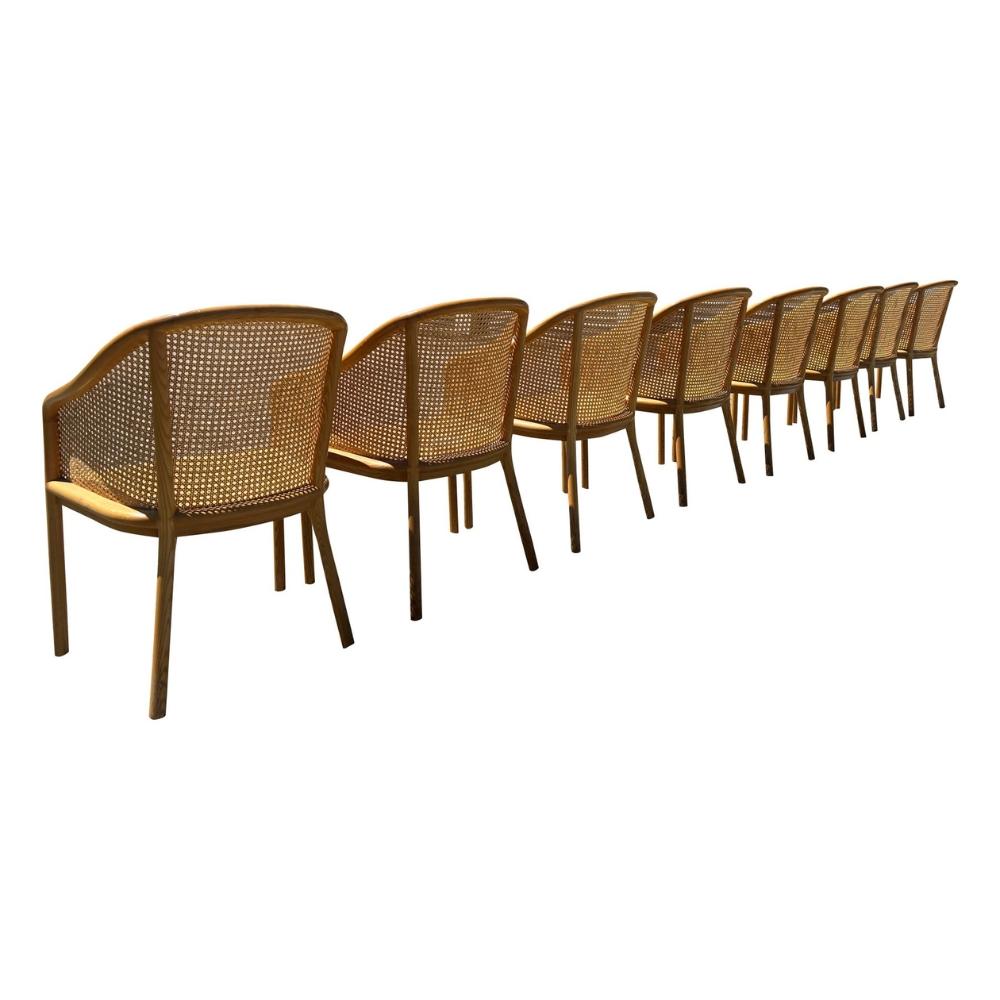 Set di 8 sedie moderne in canna Landmark di Ward Bennetts per Brickel in vendita 6